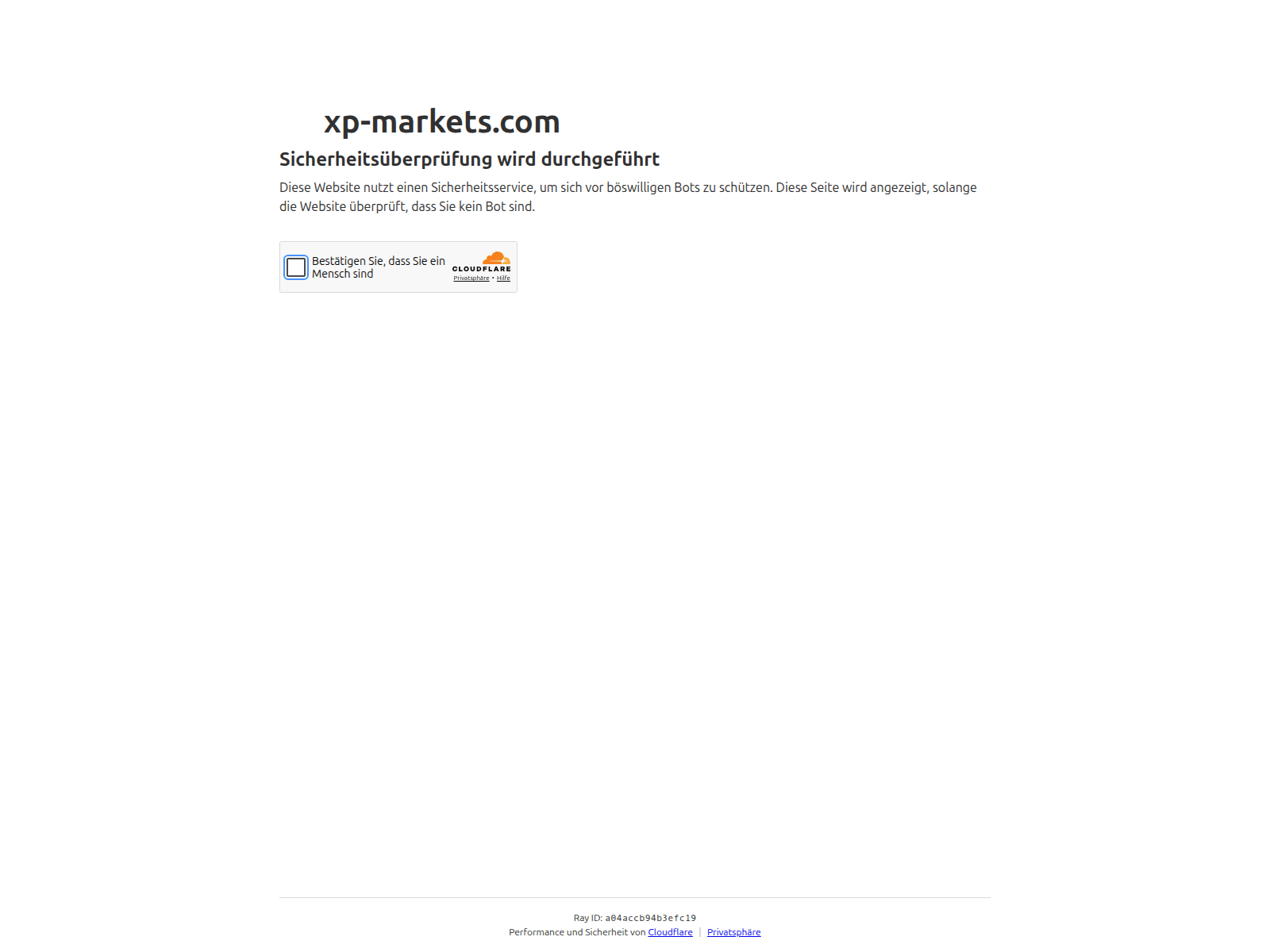 Screenshot of xp-markets.com