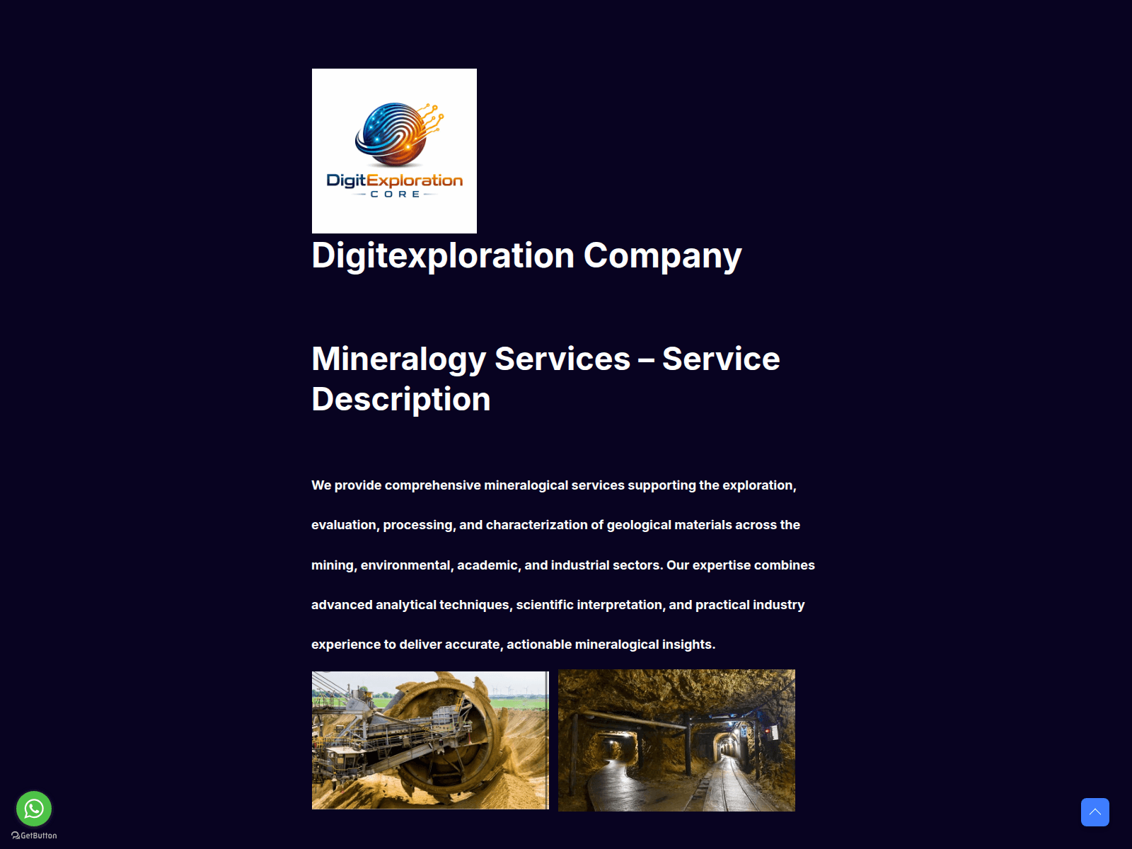 Screenshot of diggingitexplorationcore.info