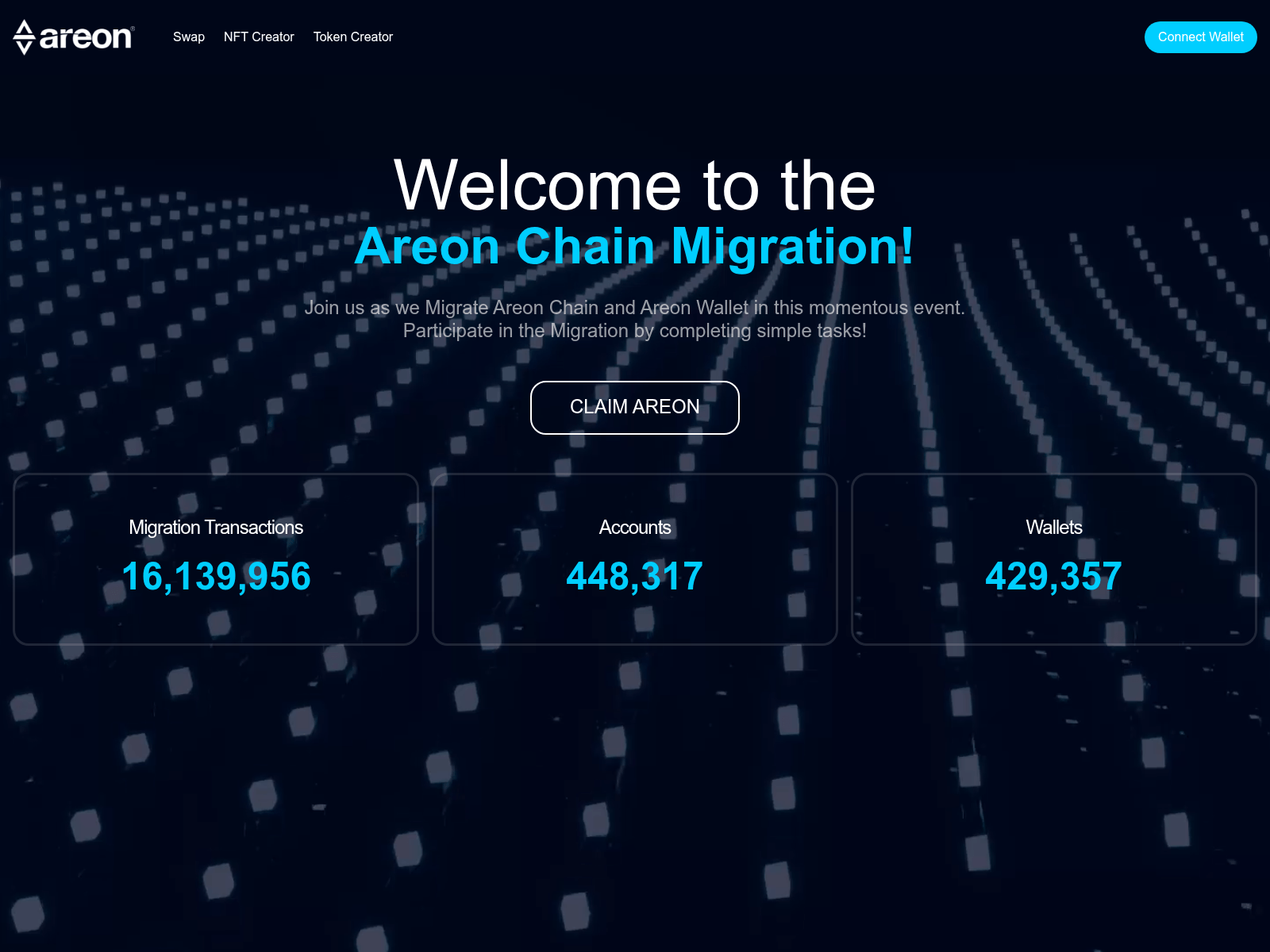 Screenshot of areon-network.pages.dev