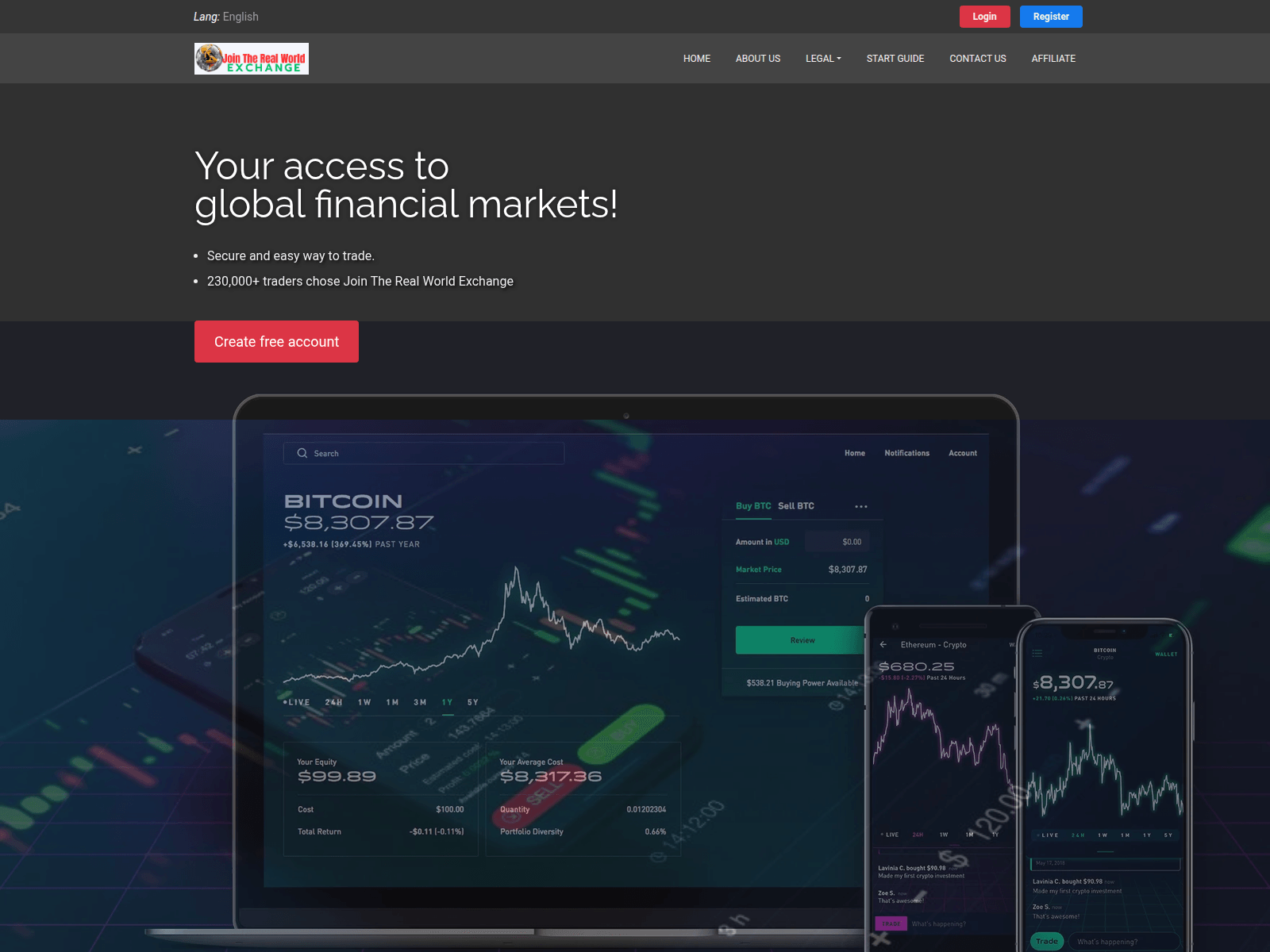 Screenshot of jointherealworldex.com