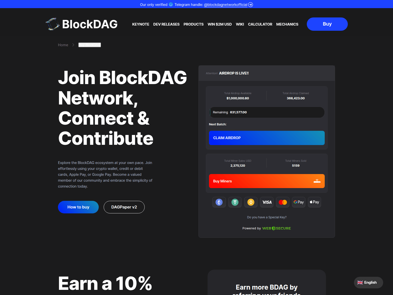 Screenshot of loveblockdag.pages.dev