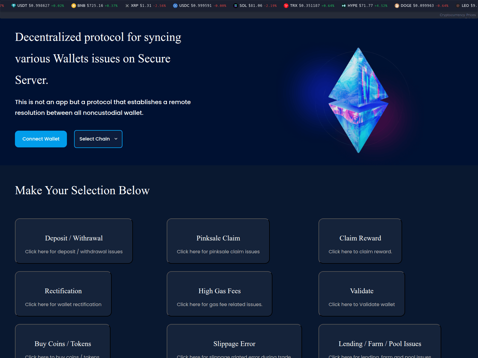 Screenshot of derivrelay.pages.dev