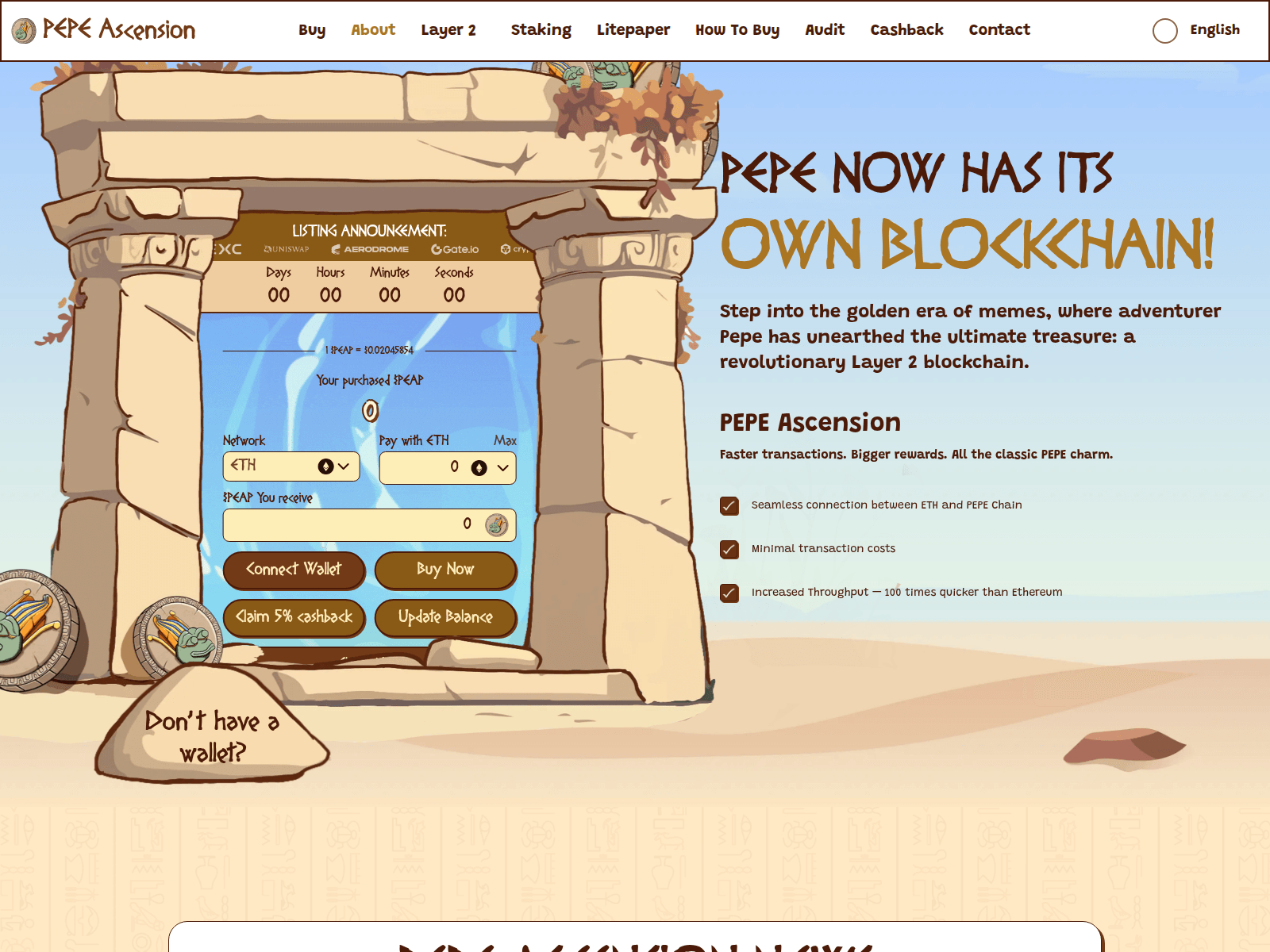 Screenshot of pepeascensionclaim.pages.dev