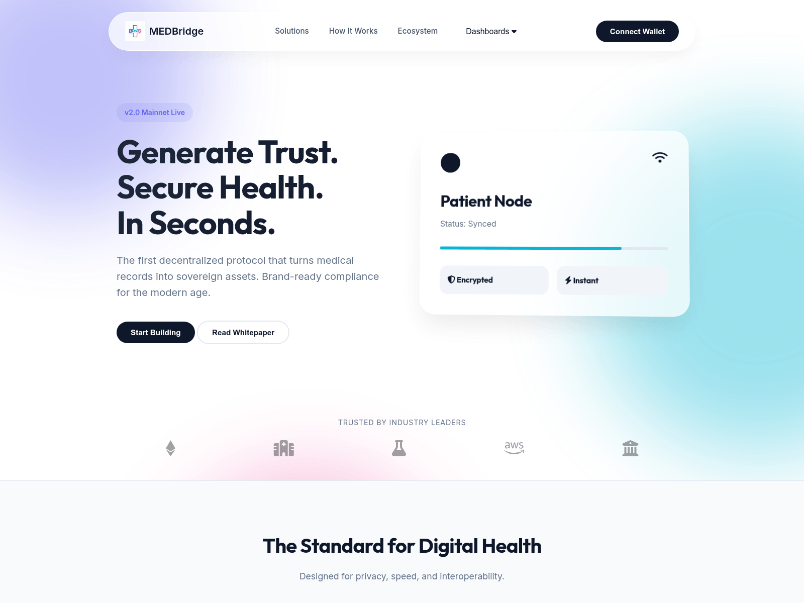 Screenshot of medbridge-dapp.pages.dev