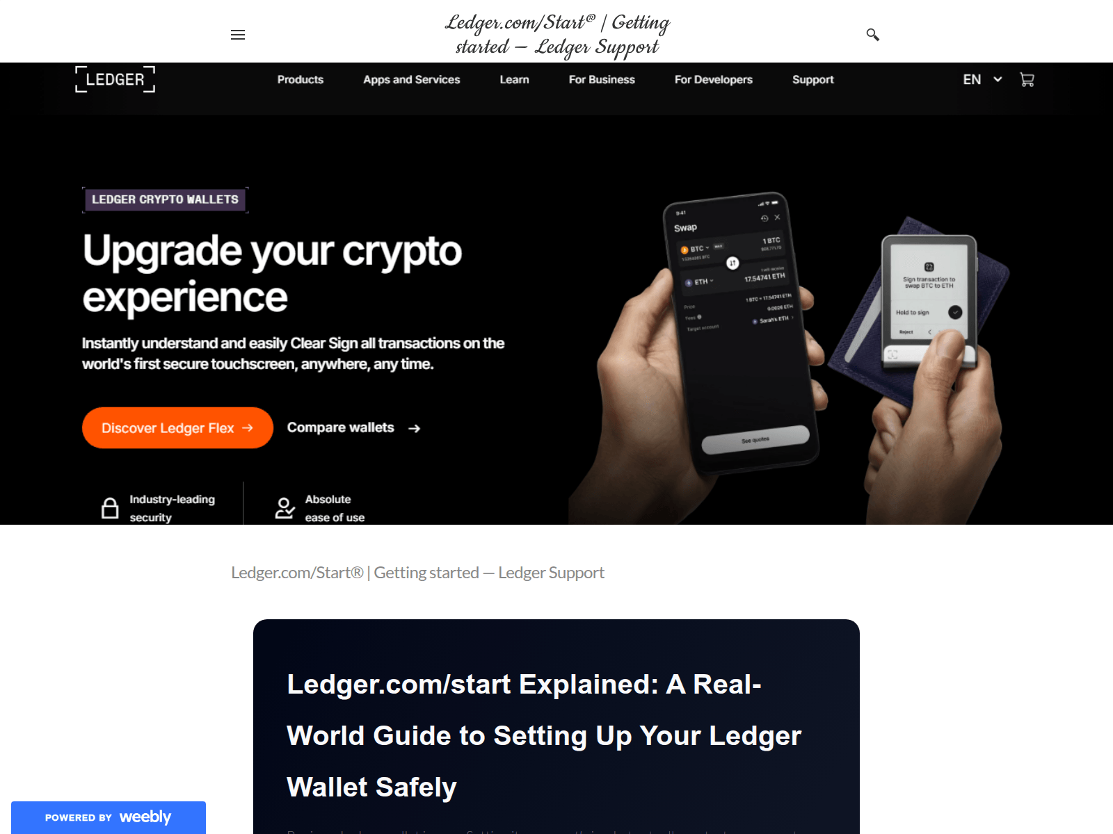 Screenshot of en-leddgercomstart.weebly.com