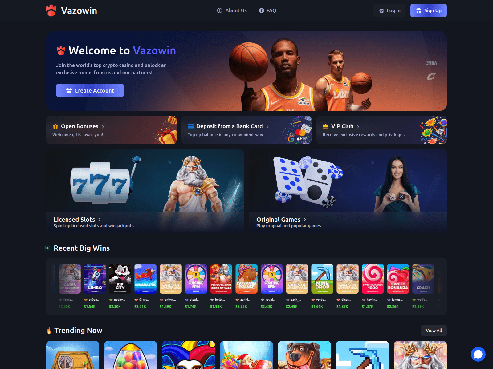 Screenshot of vazowin.com