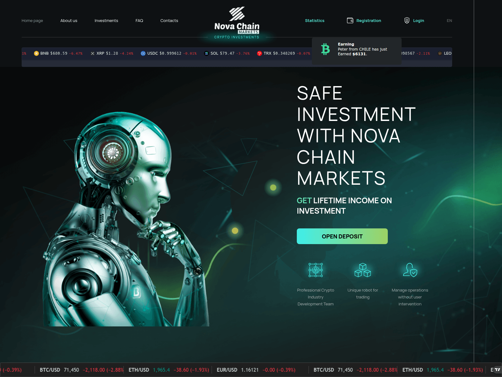 Screenshot of novachainmkt.com