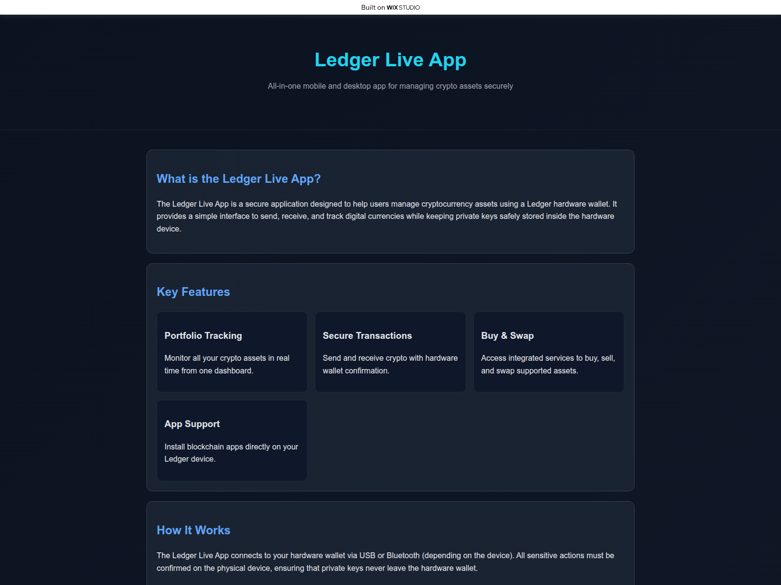 Screenshot of home-liveapp.wixstudio.com