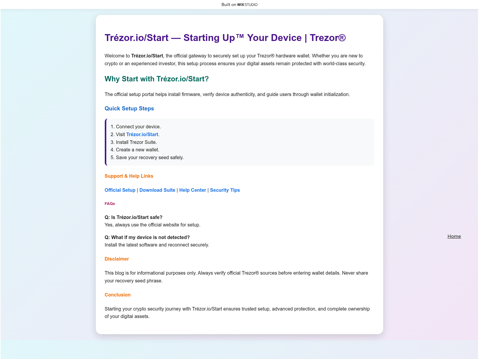 Screenshot of io-startd-trzon.wixstudio.com