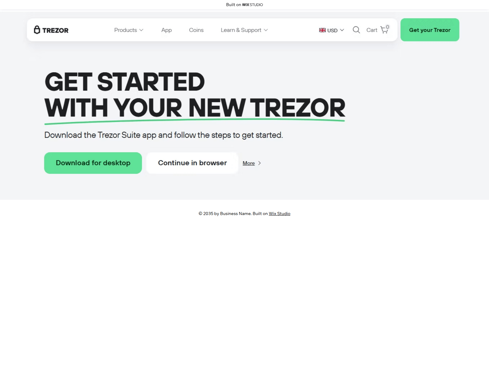 Screenshot of started-trexerio.wixstudio.com