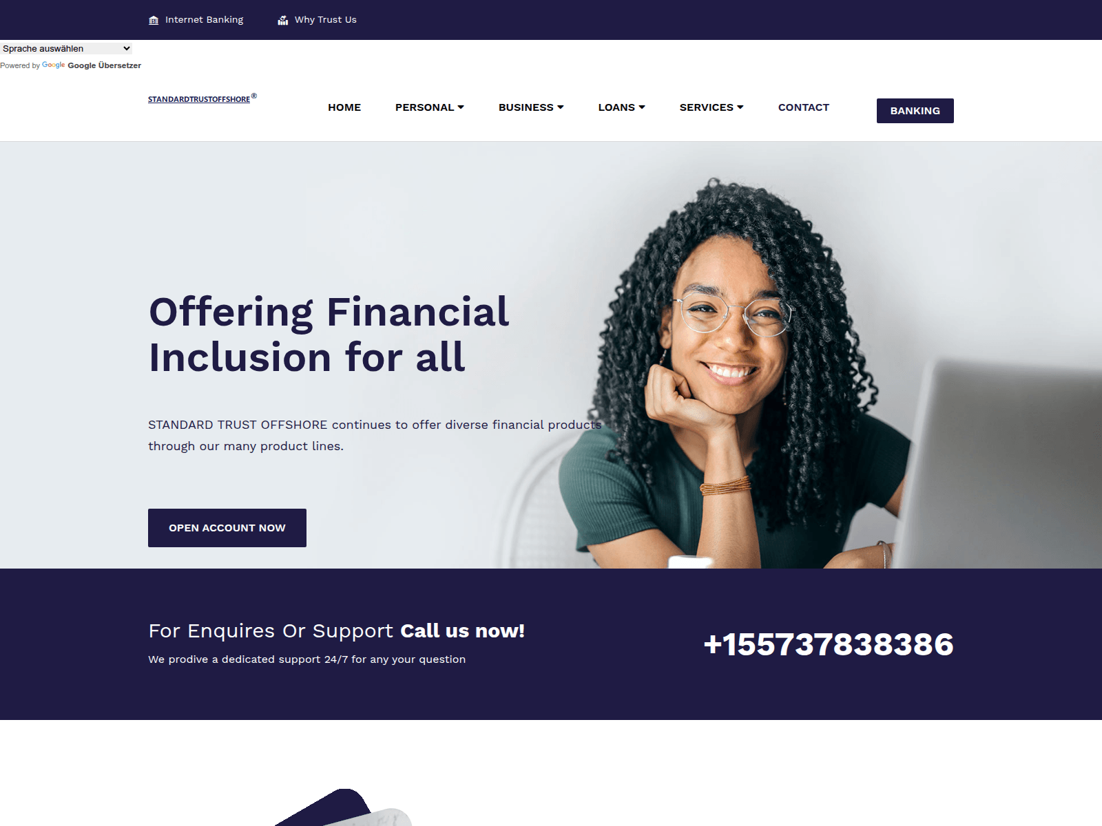 Screenshot of standardtrustoffshore.top