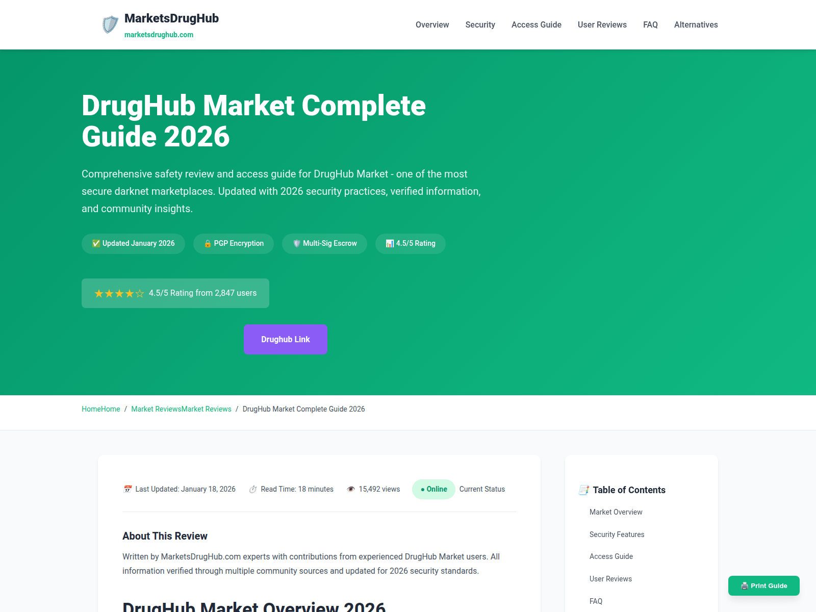 Screenshot of marketsdrughub.com