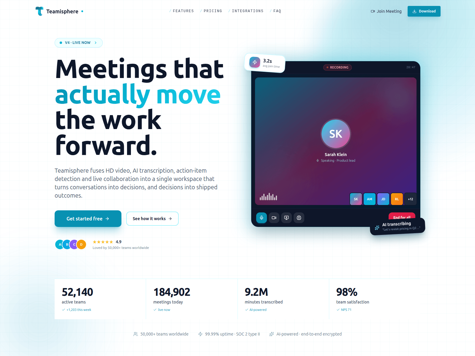 Screenshot of teamisphere.com