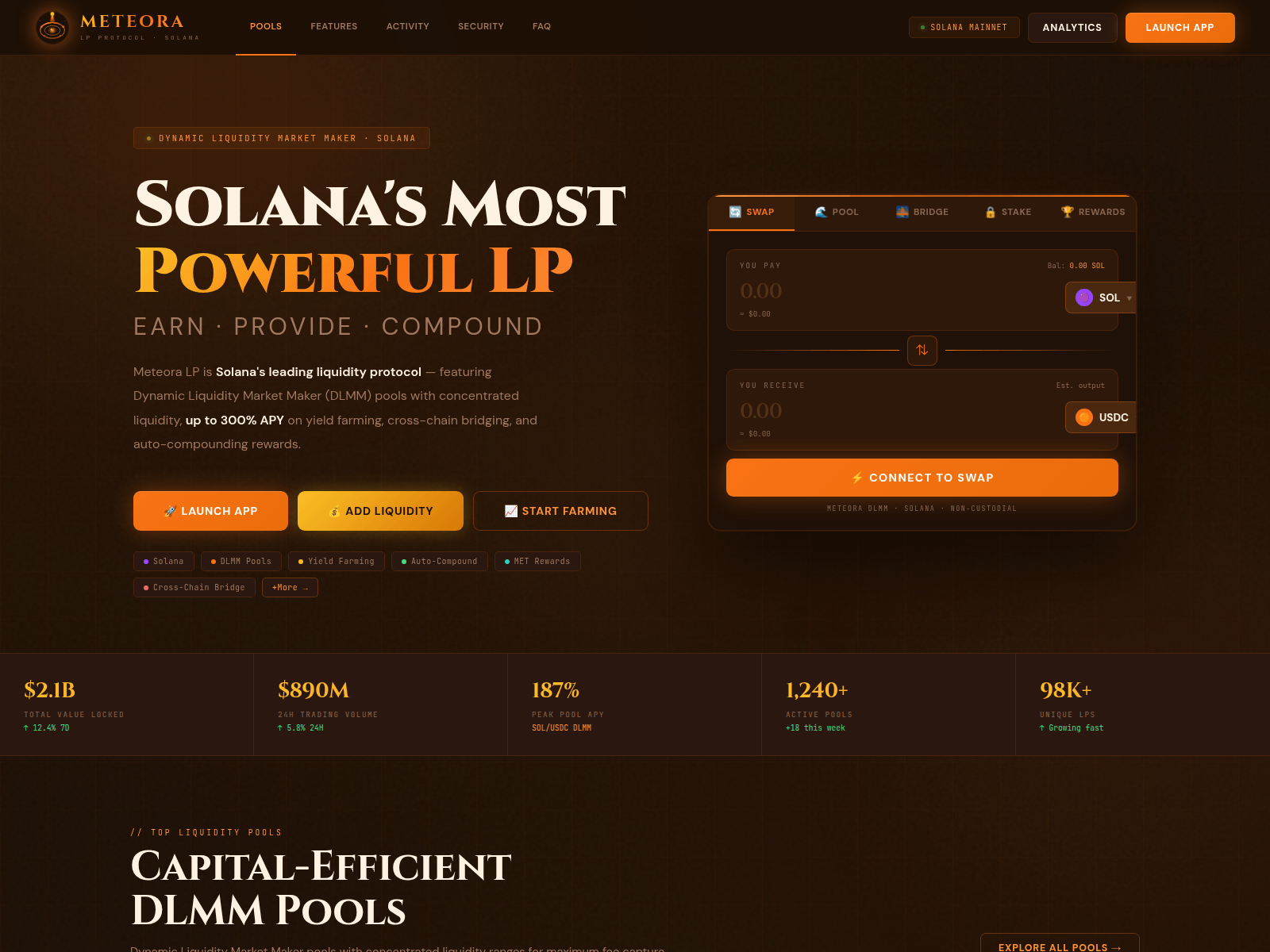 Screenshot of meteora-lp.xyz