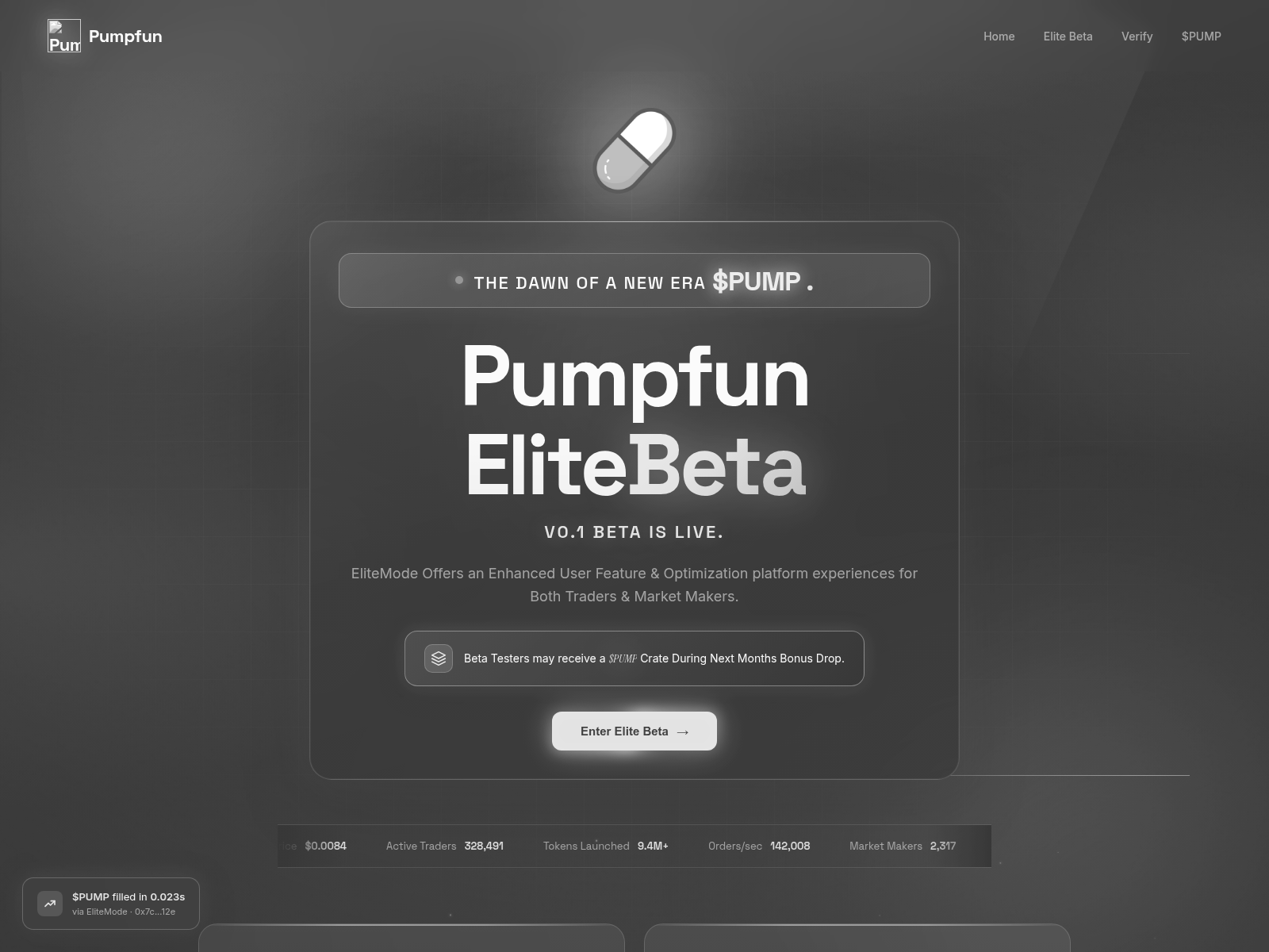 Screenshot of beta-pumpfun.com