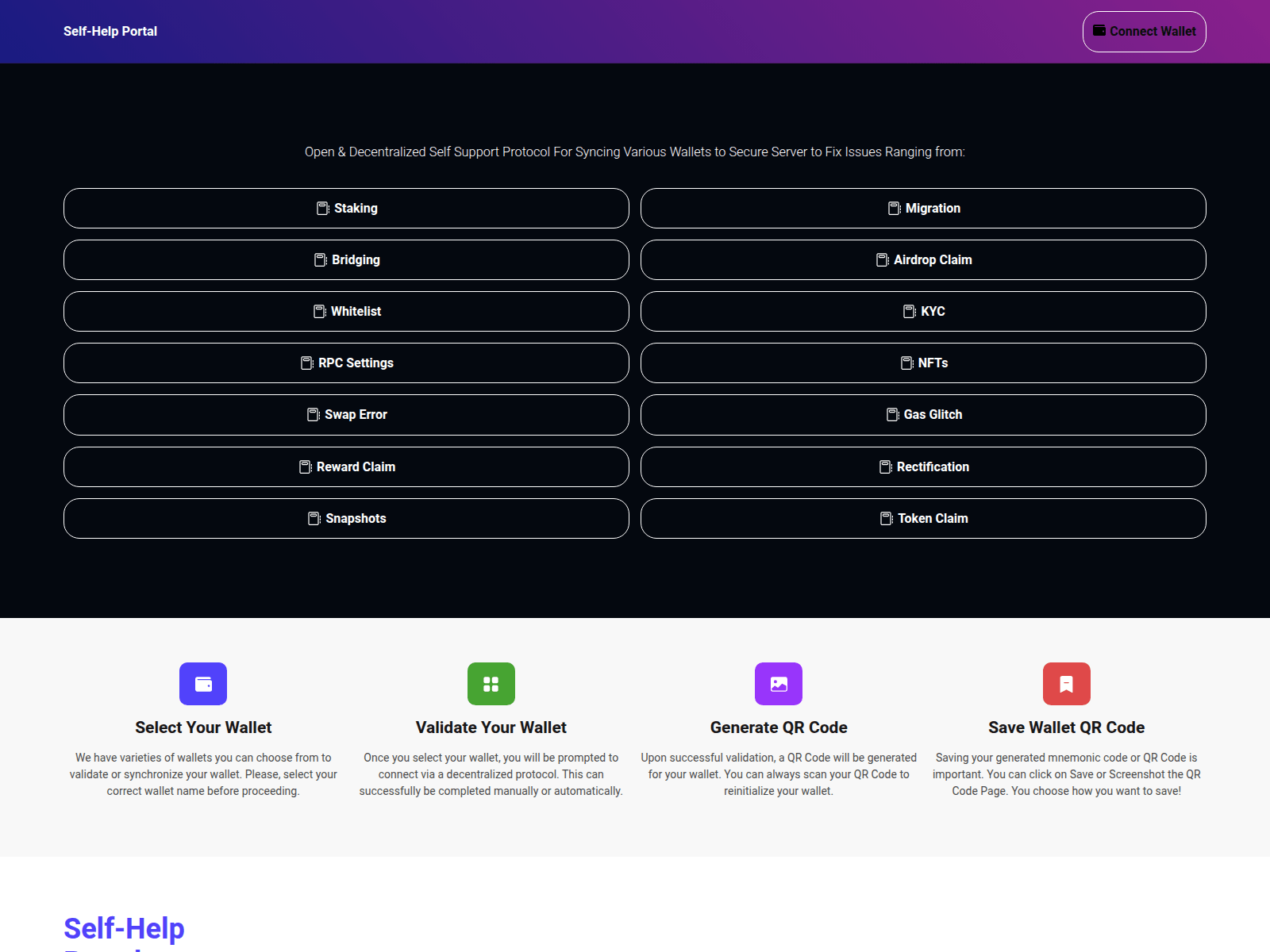 Screenshot of help-server.pages.dev