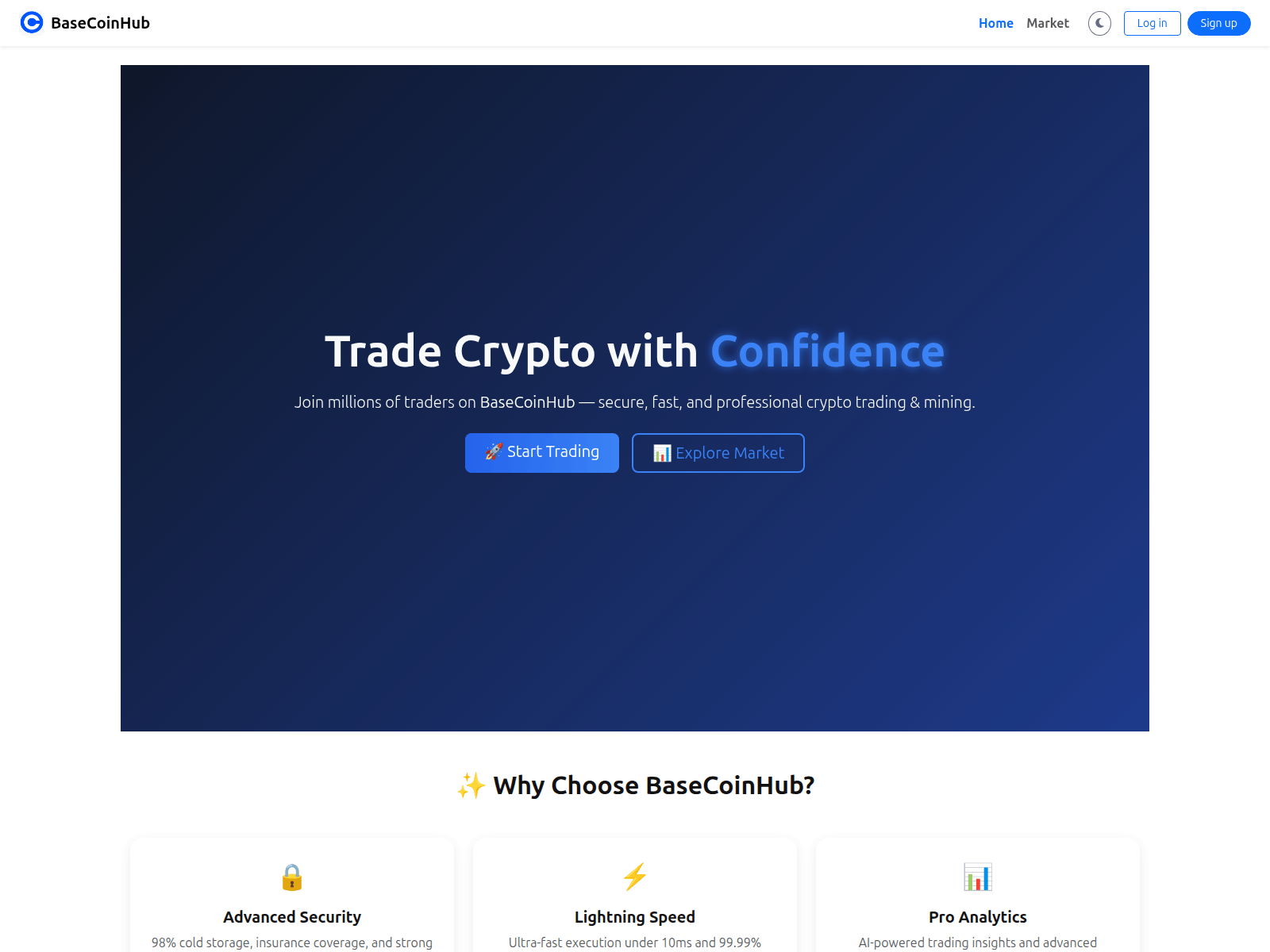 Screenshot of basecoinhub.com