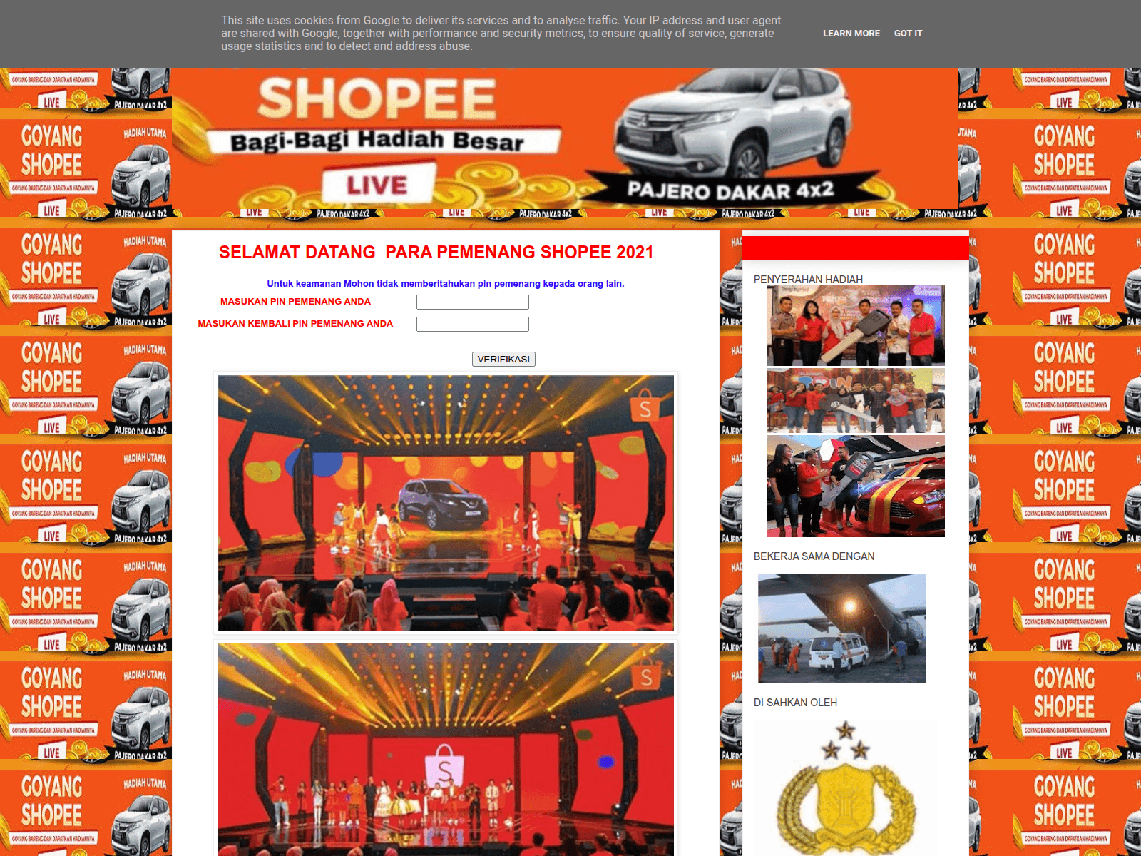 Screenshot of info-hadiah-undian-shopee2021.blogspot.com