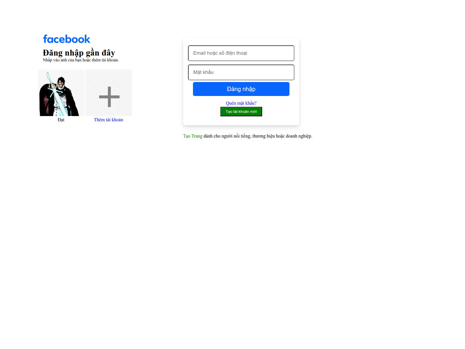 Screenshot of trongdatlaptrinh.github.io