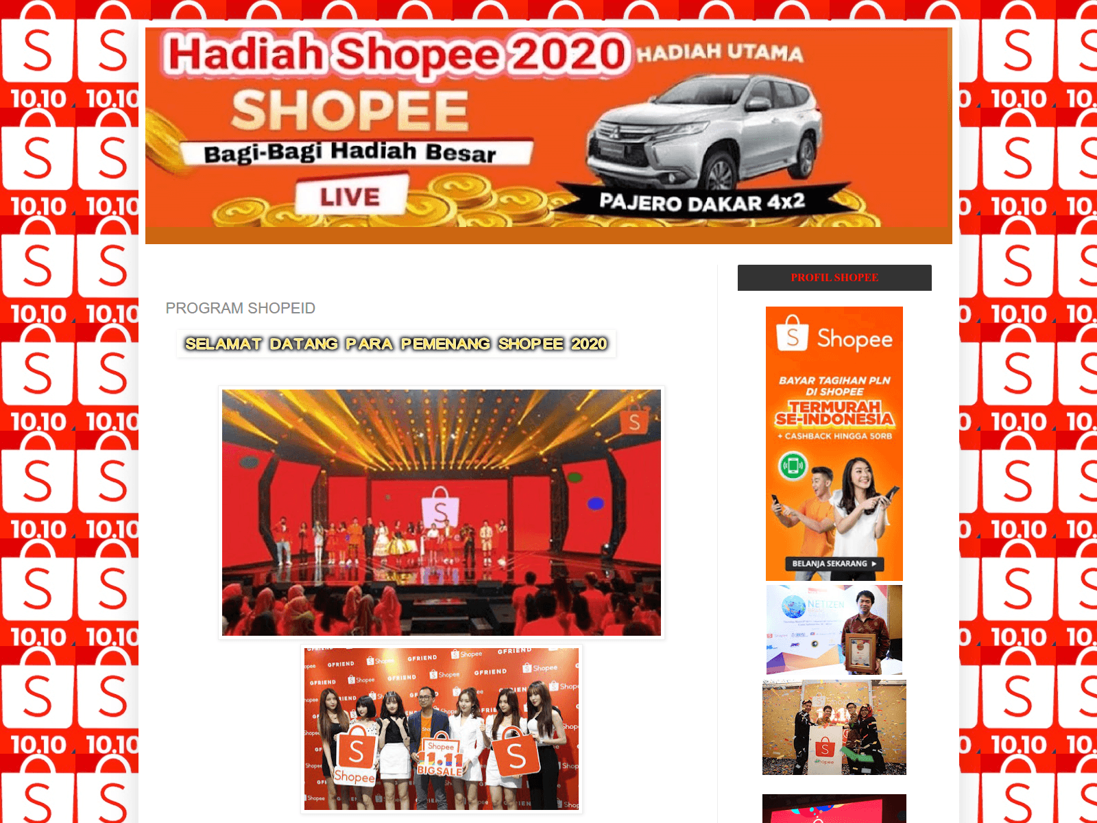 Screenshot of hasilundianhadiahshopee.blogspot.com