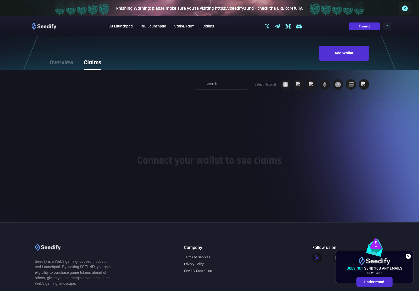 Screenshot of seedicfyi.com