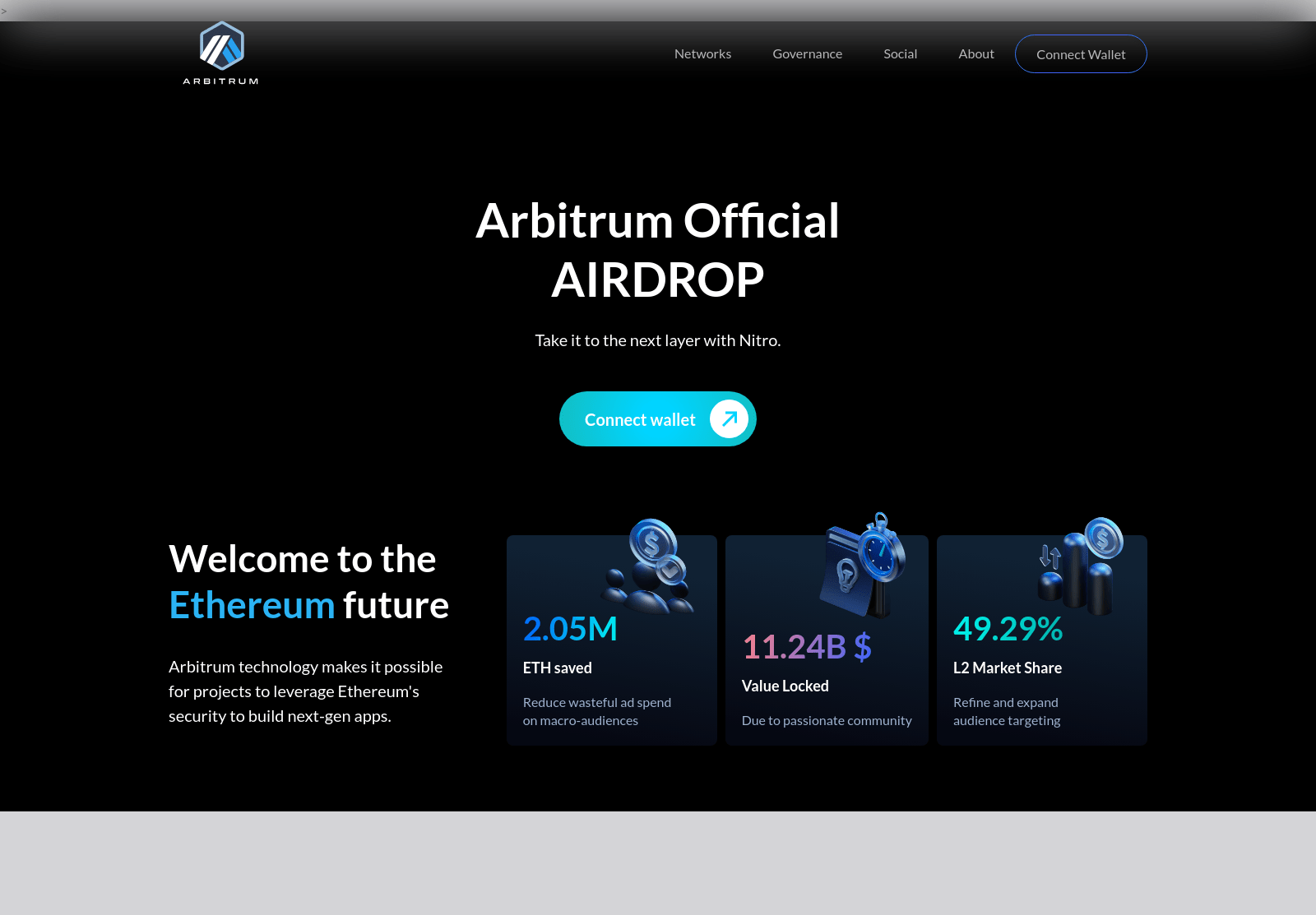 Screenshot of arbitriums.icu