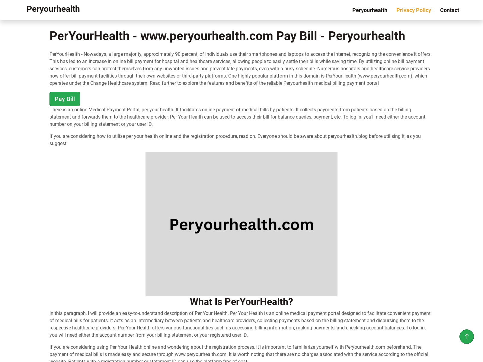 Screenshot of peryourhealth.blog