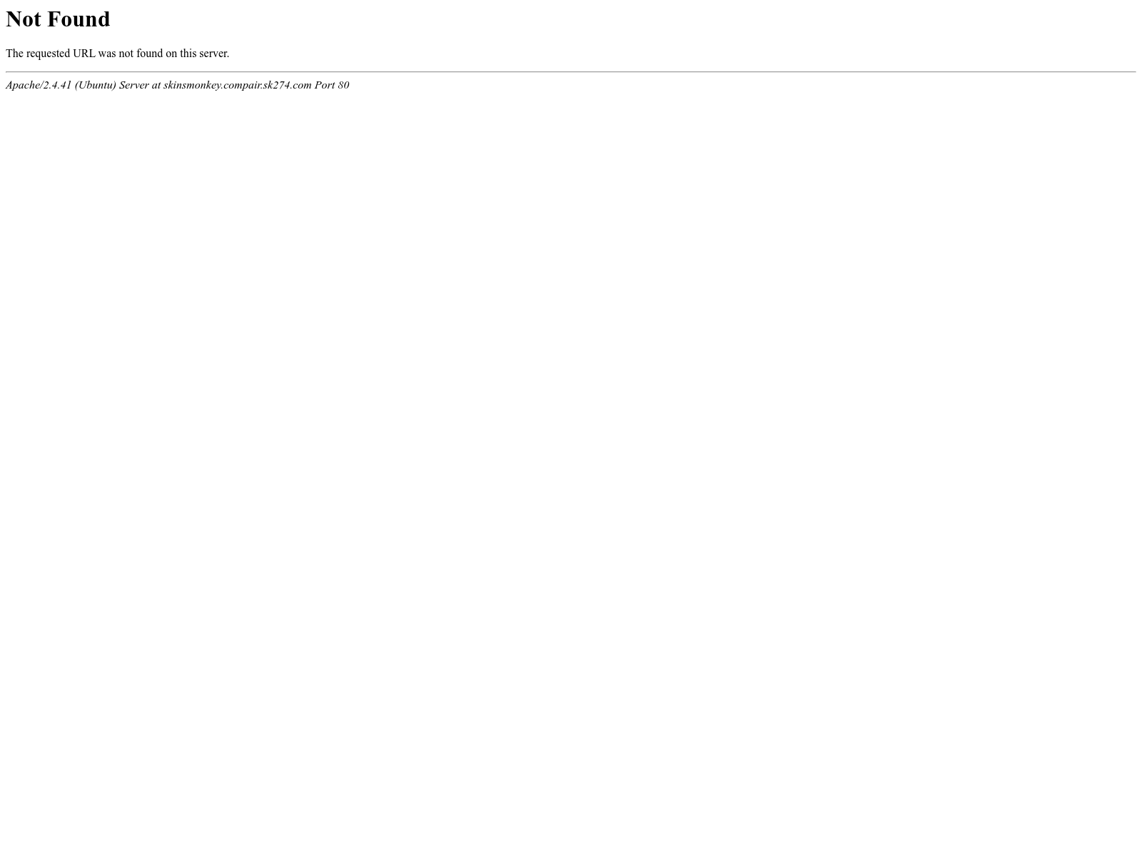 Screenshot of skinsmonkey.compair.sk274.com