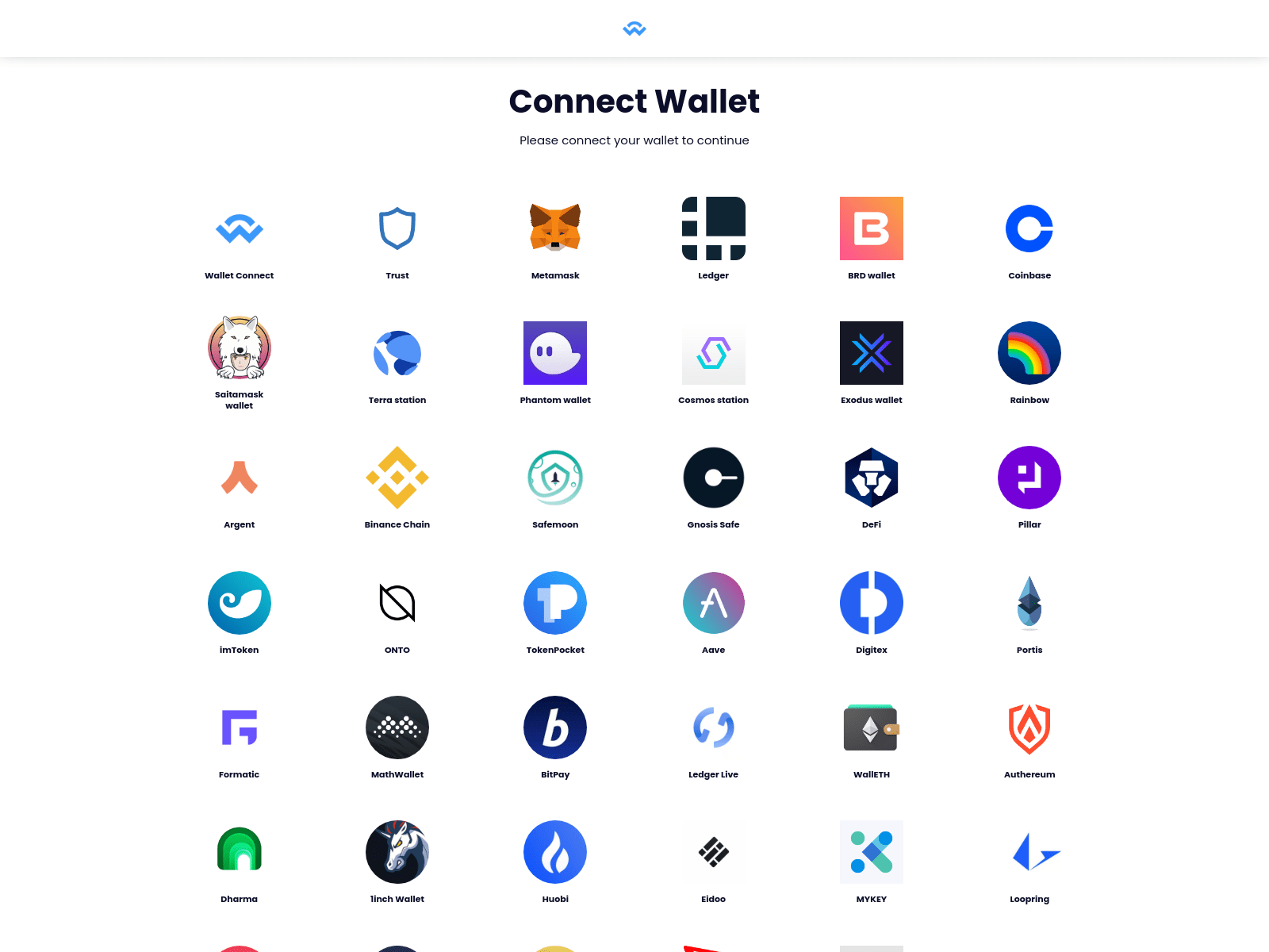 Screenshot of dappconnect.coinmerges.live