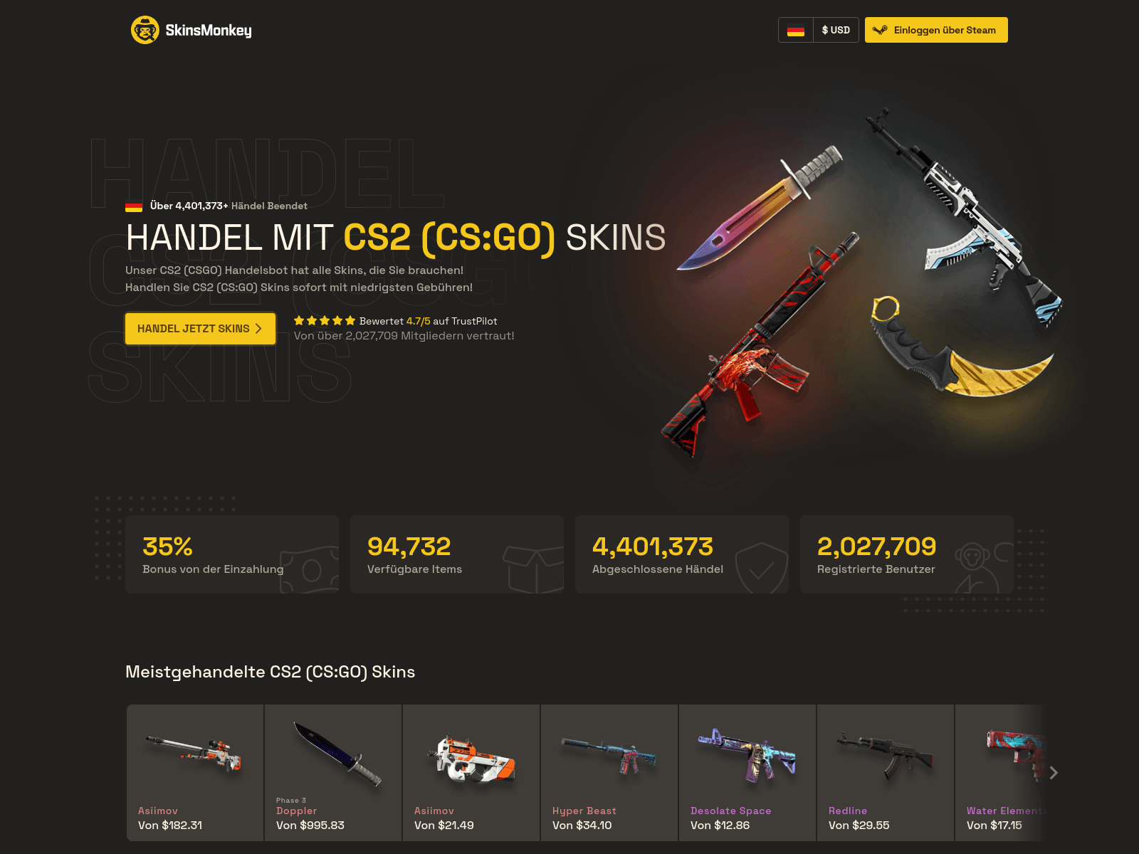 Screenshot of skinsmonkey.comfort.aegisnations.com