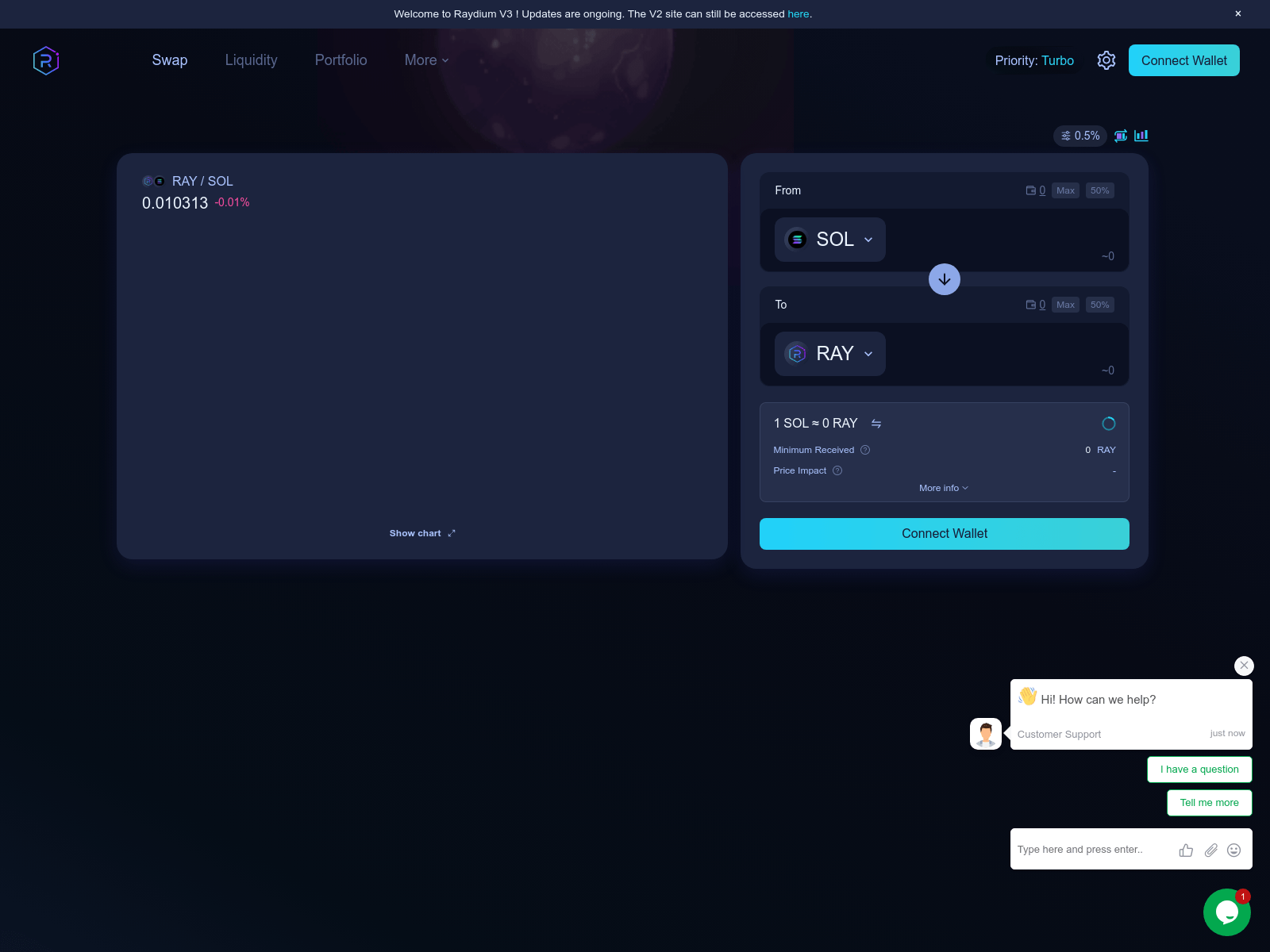 Screenshot of raydium-dashboard.pages.dev