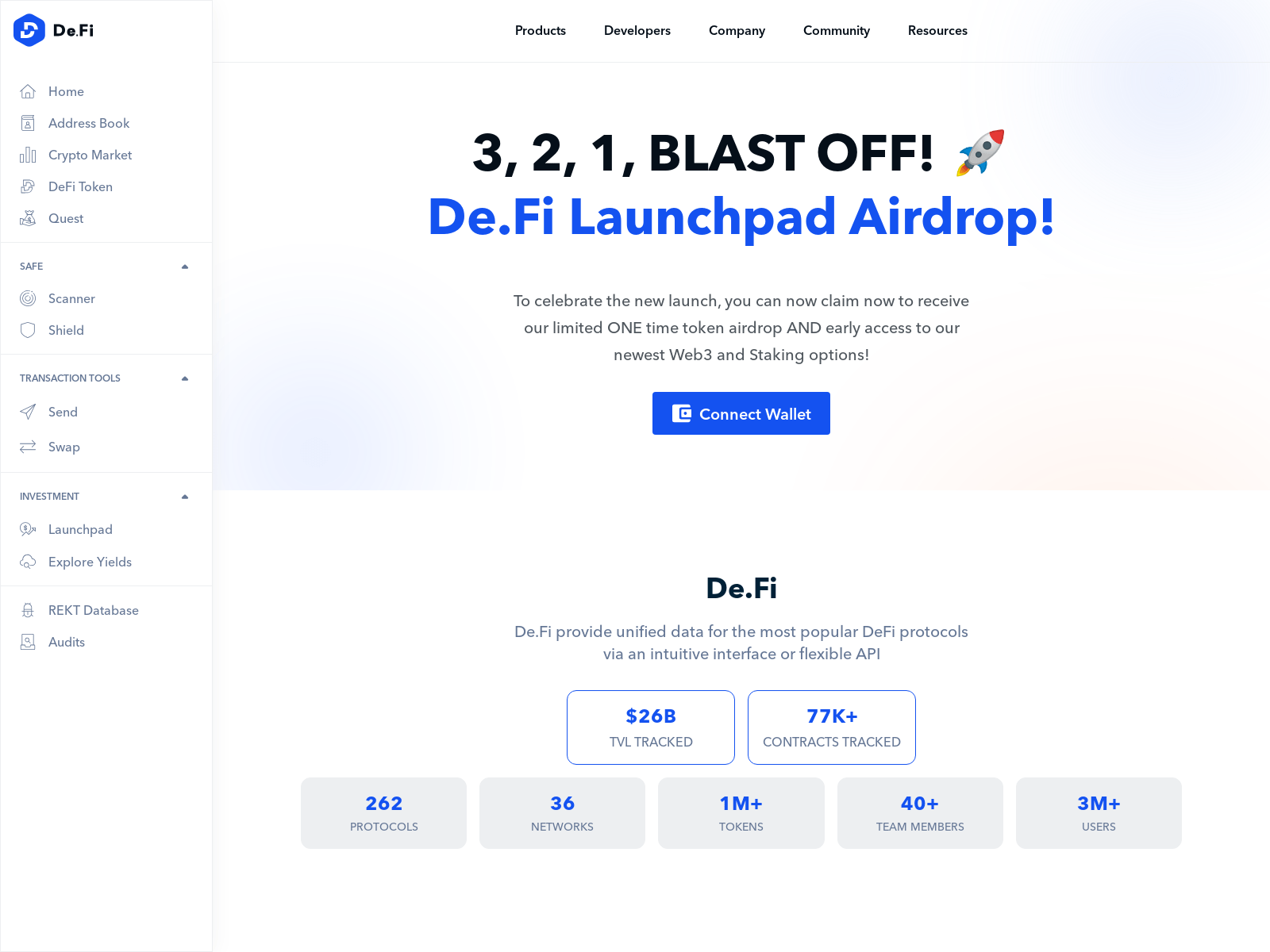 Screenshot of defi-launch.io