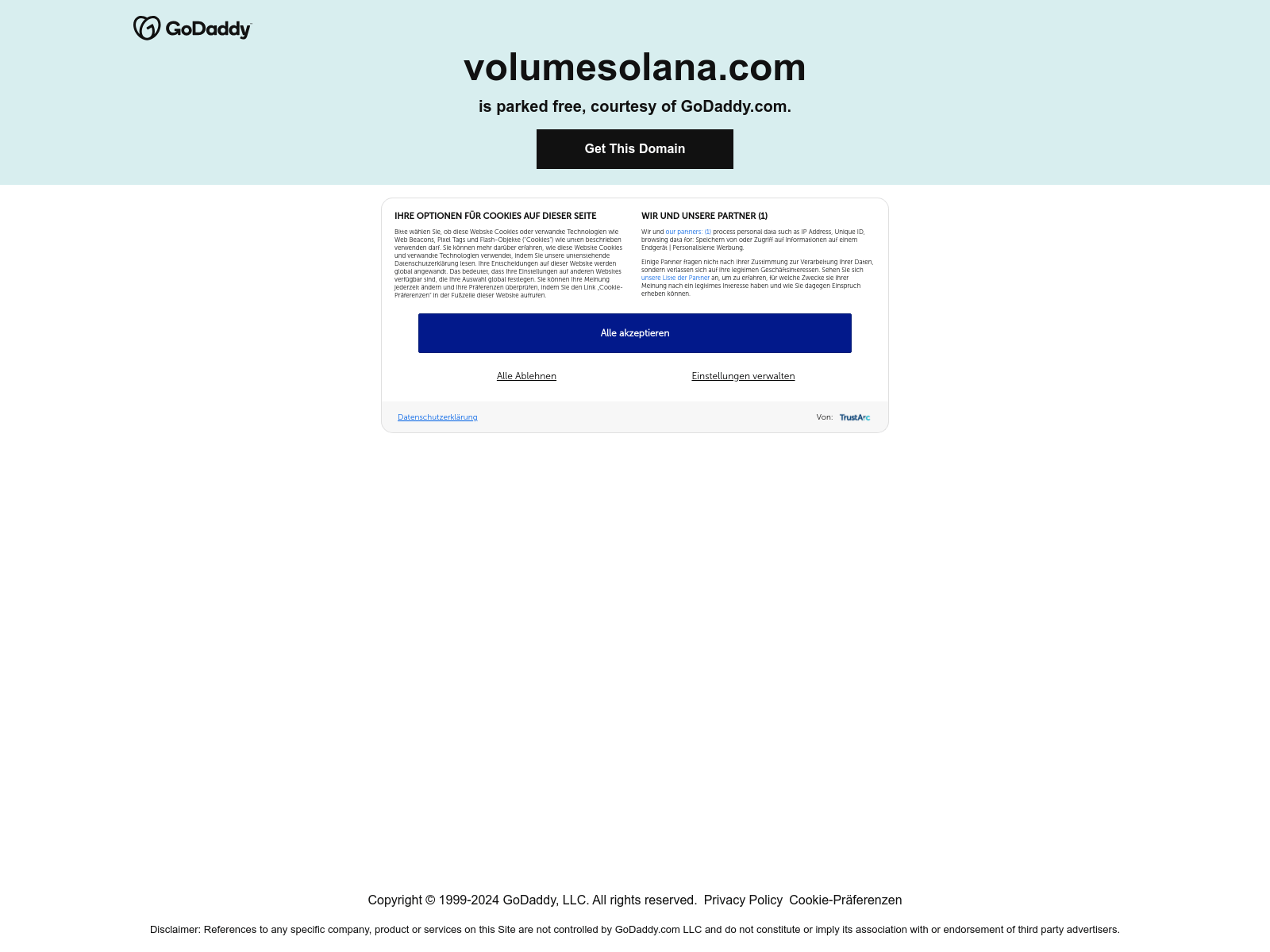 Screenshot of volumesolana.com