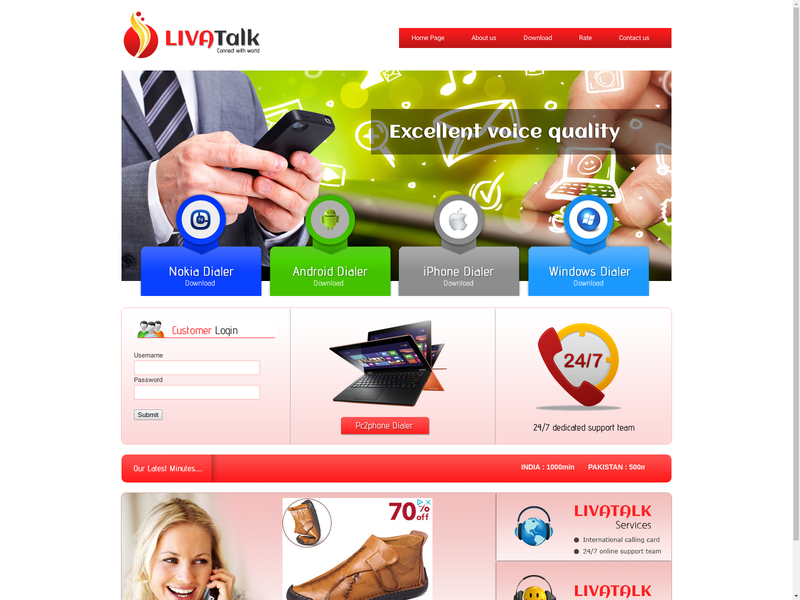 Screenshot of livatalk.com