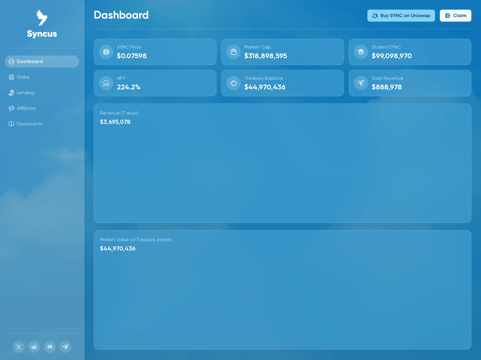 Screenshot of syncus-fi.app