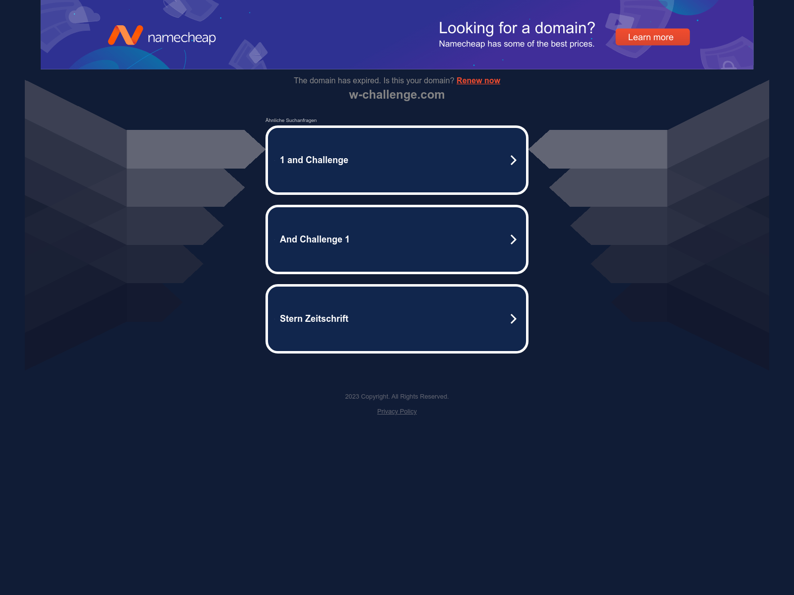 Screenshot of w-challenge.com