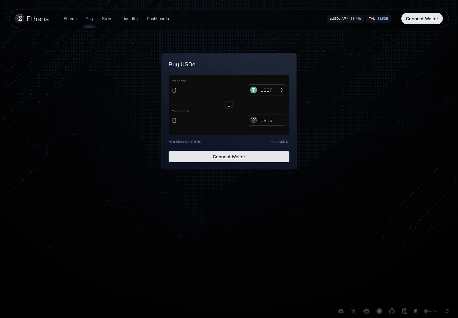 Screenshot of airdrop.ethena-early-access.claims