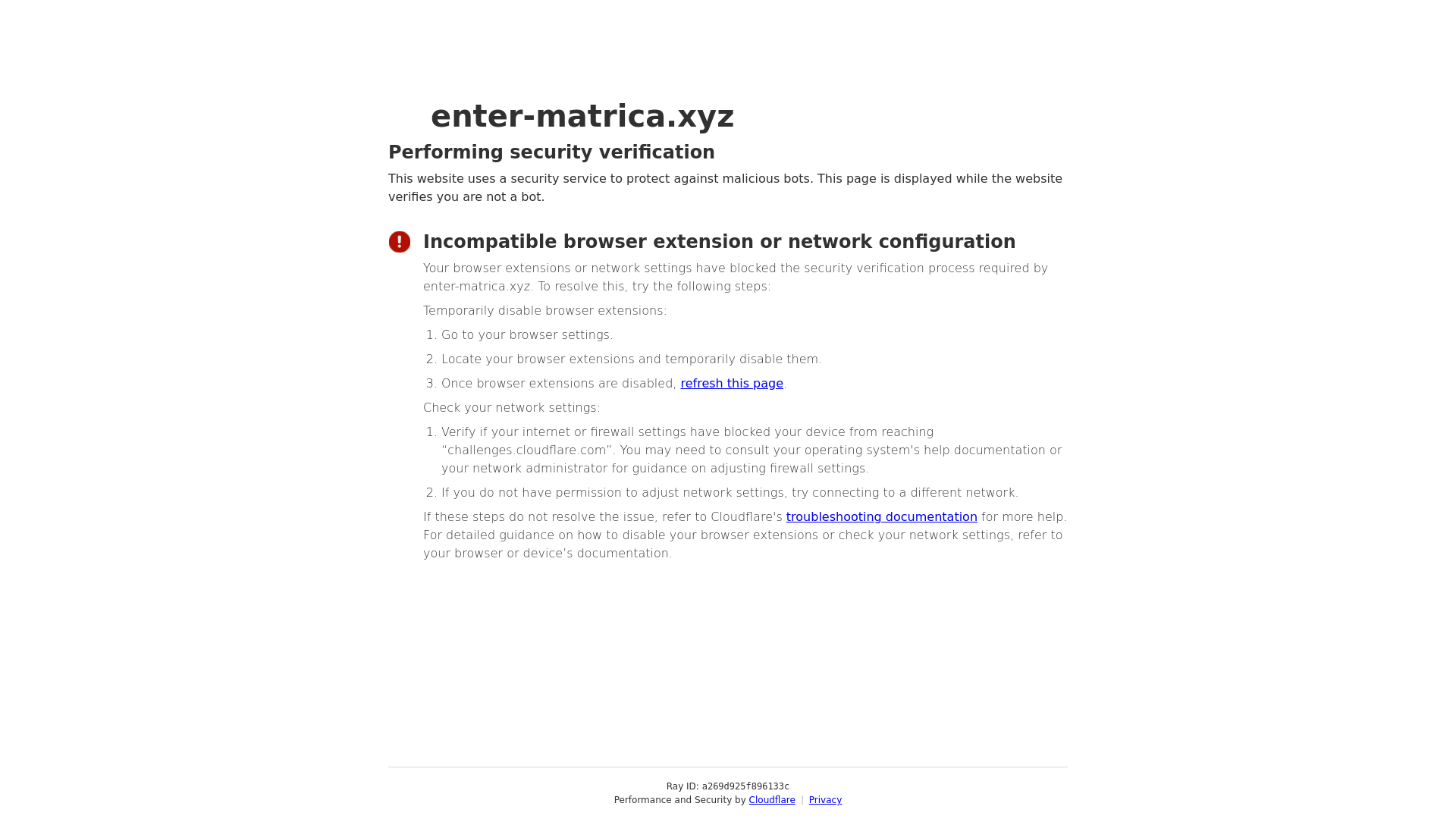 Screenshot of enter-matrica.xyz