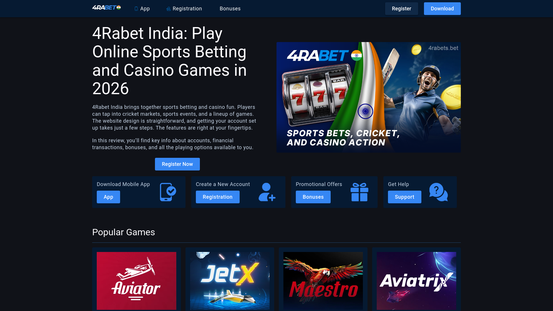 Screenshot of 4rabet-india.plus