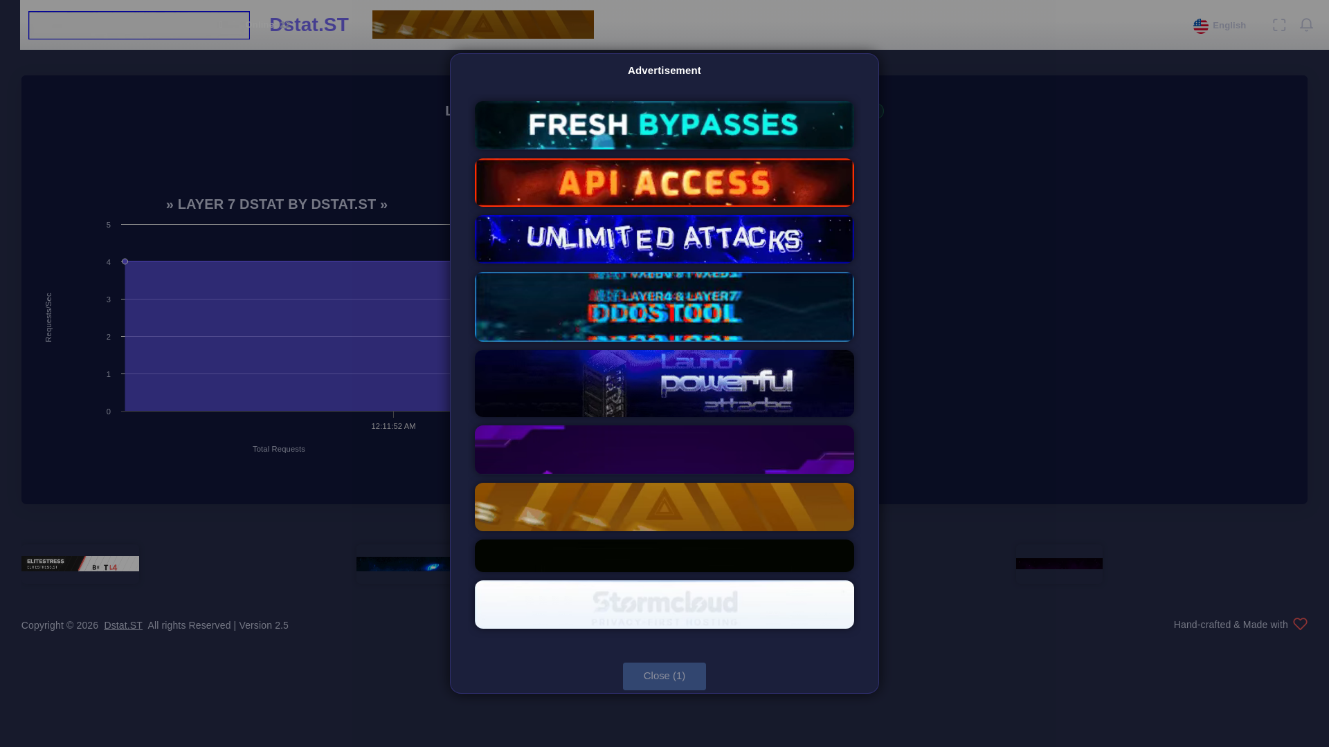 Screenshot of dstat.vc