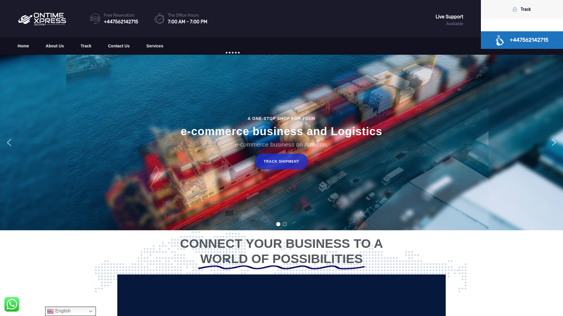 Screenshot of ontimexpressdelivery.com