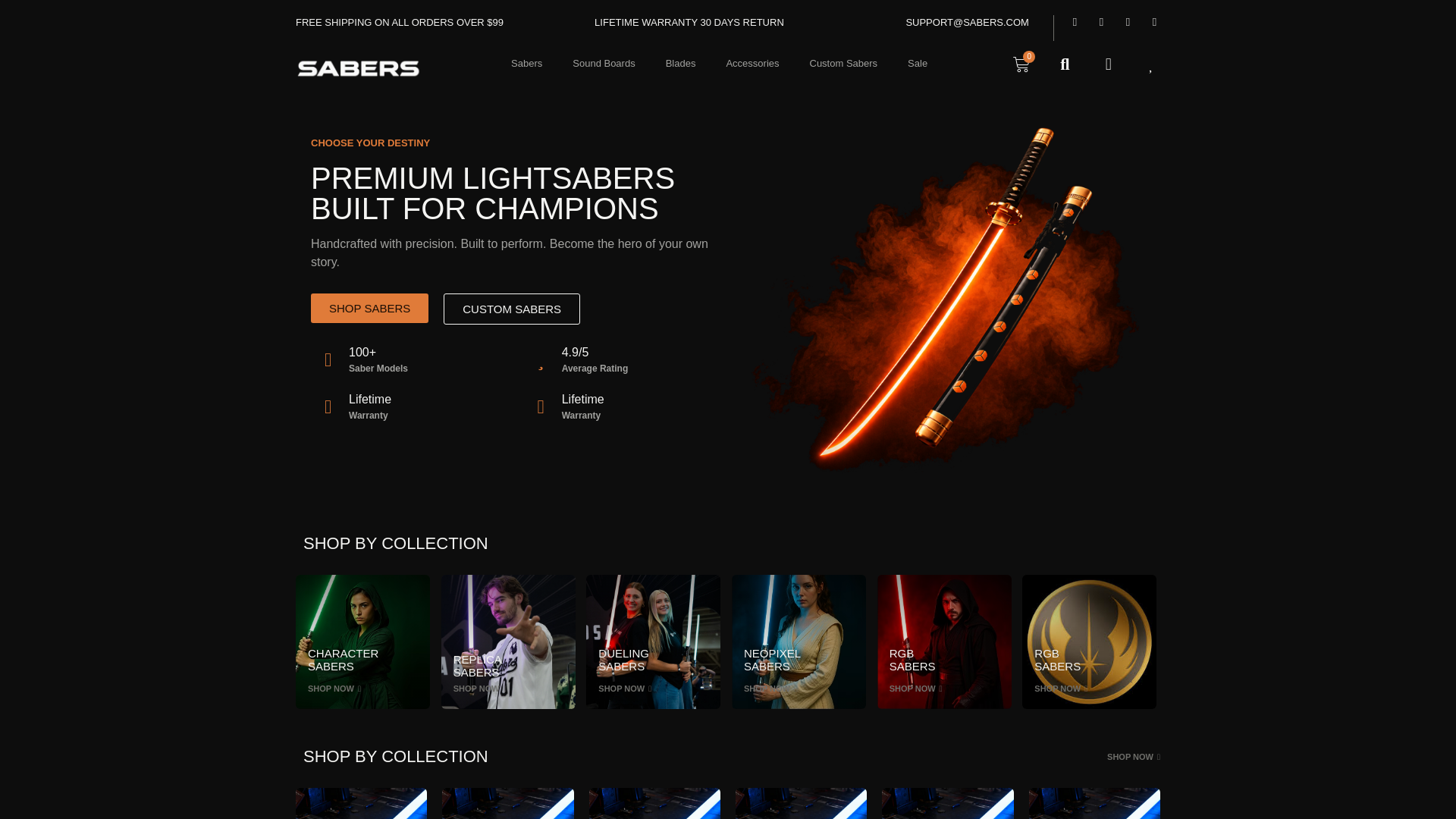 Screenshot of neopixellightsaber.co