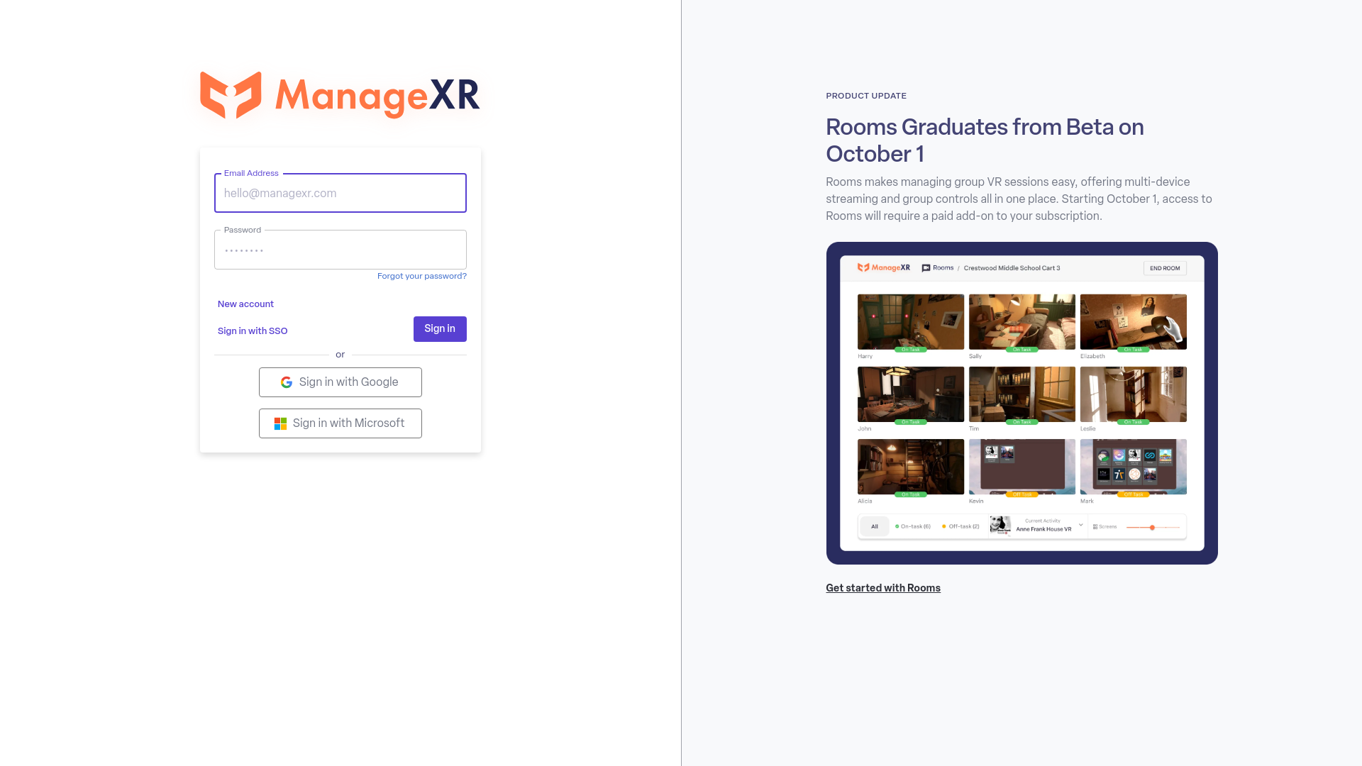 Stored capture of console.managexr.com