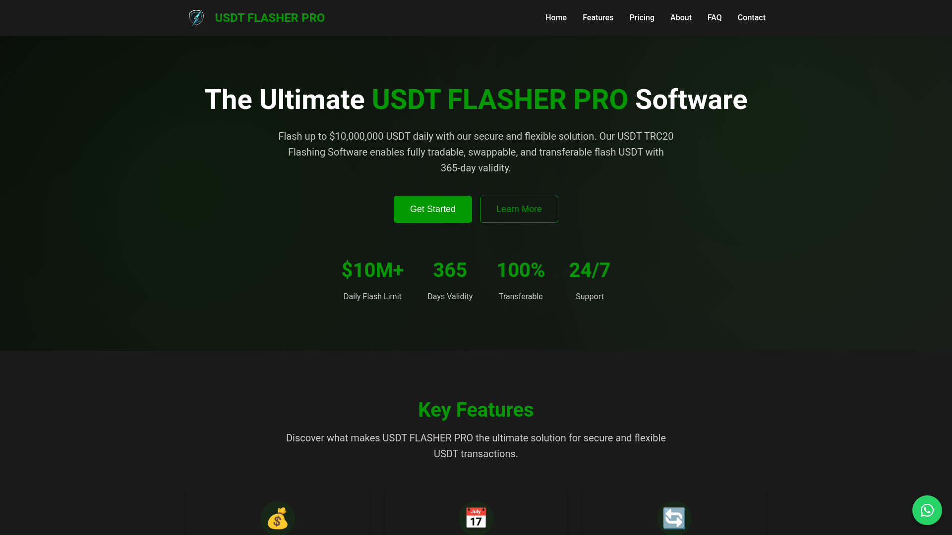 Stored capture of usdtflasherpro.com