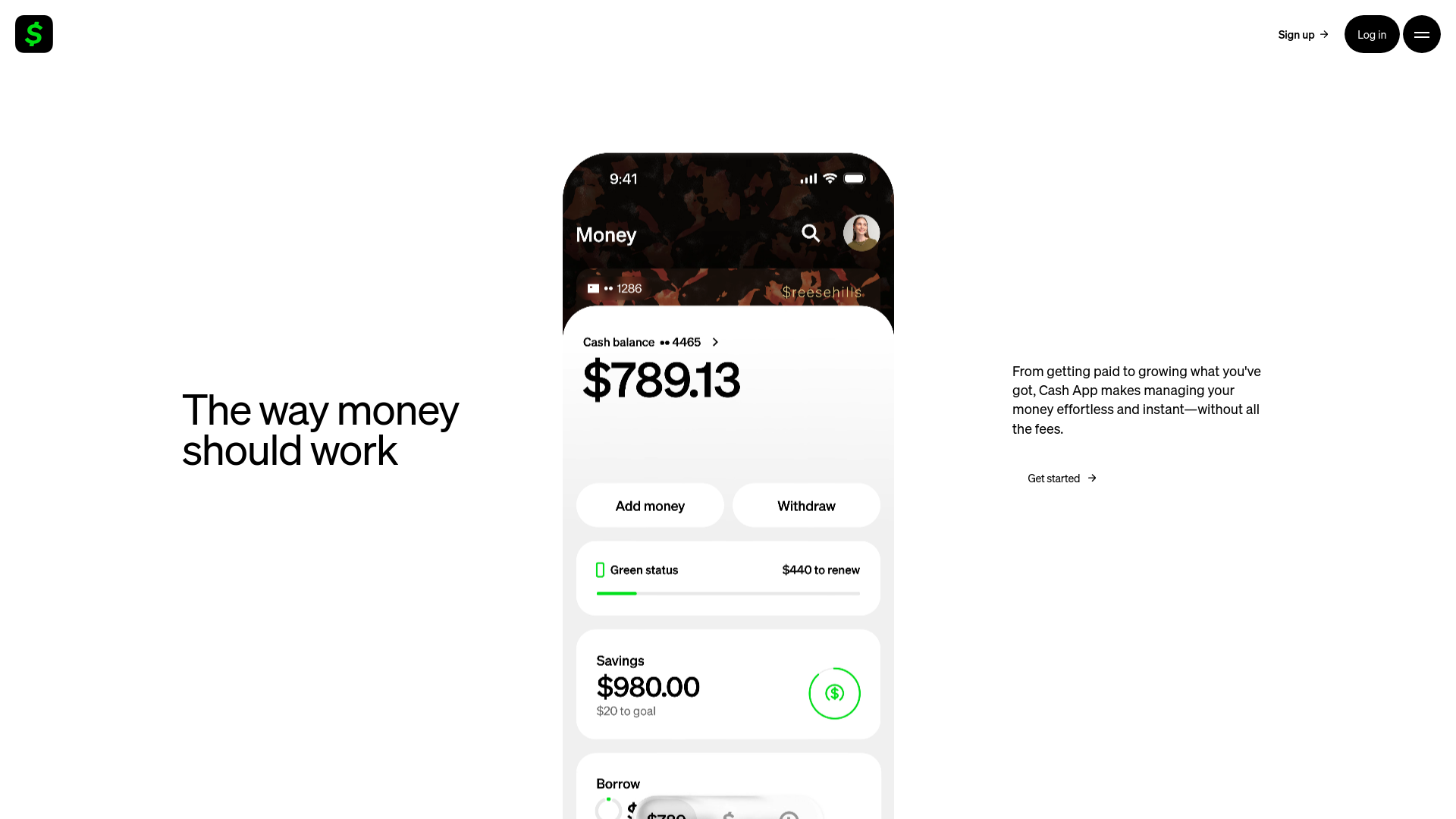 Stored capture of cash.app