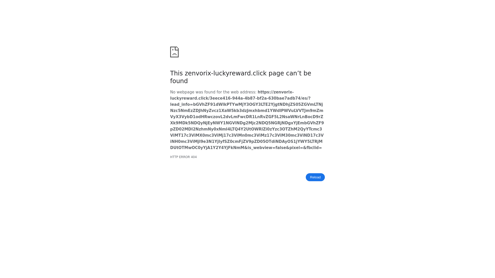 Screenshot of zenvorix-luckyreward.click