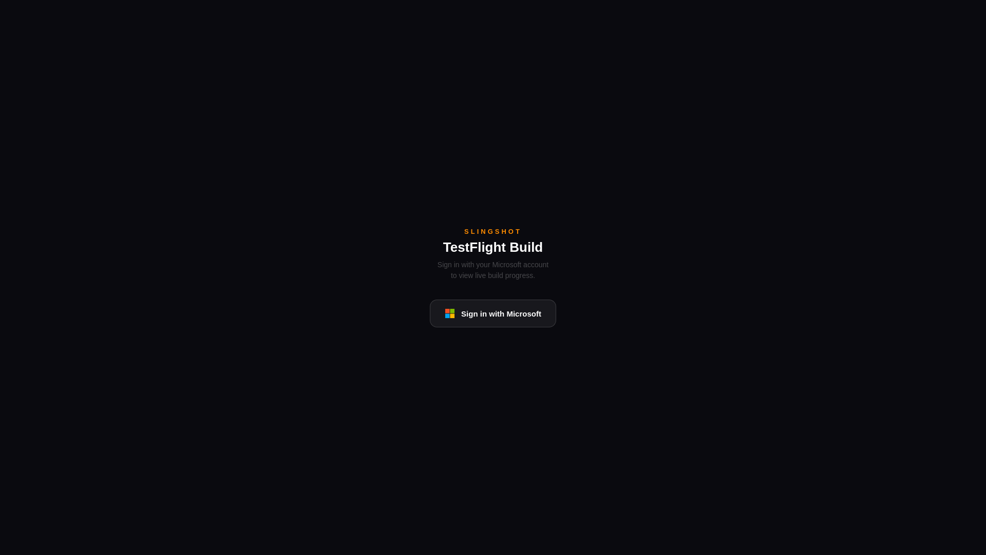 Screenshot of build.slingshotapps.io