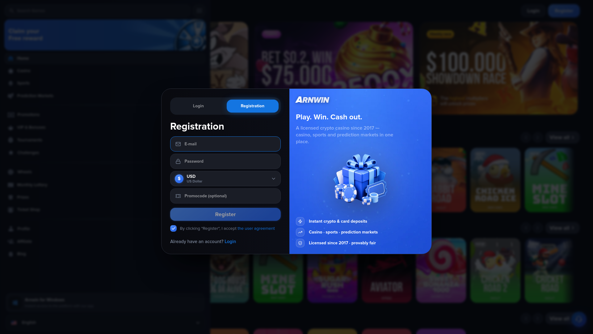 Screenshot of arnwin.com