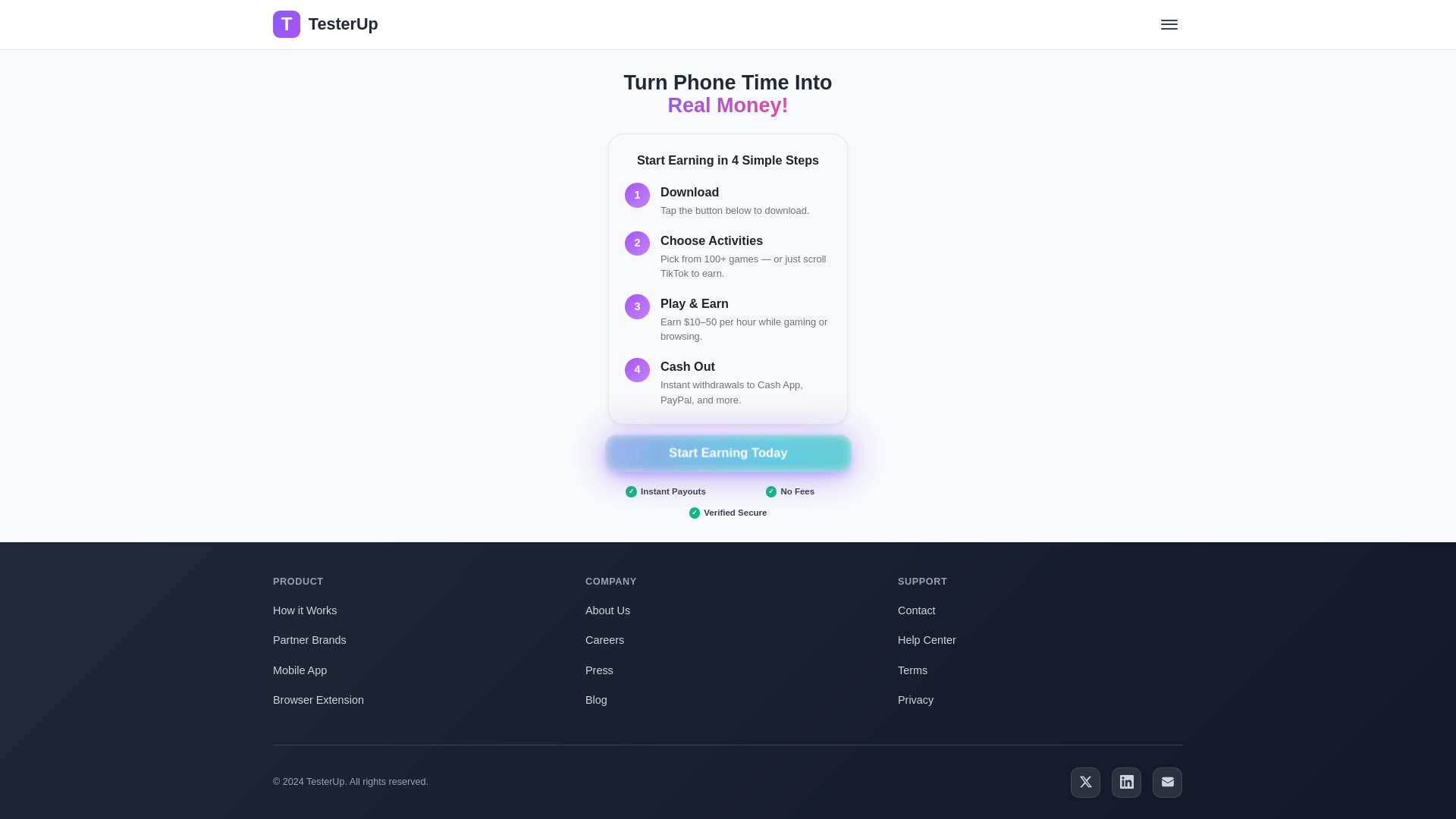 Screenshot of testerrewards.site