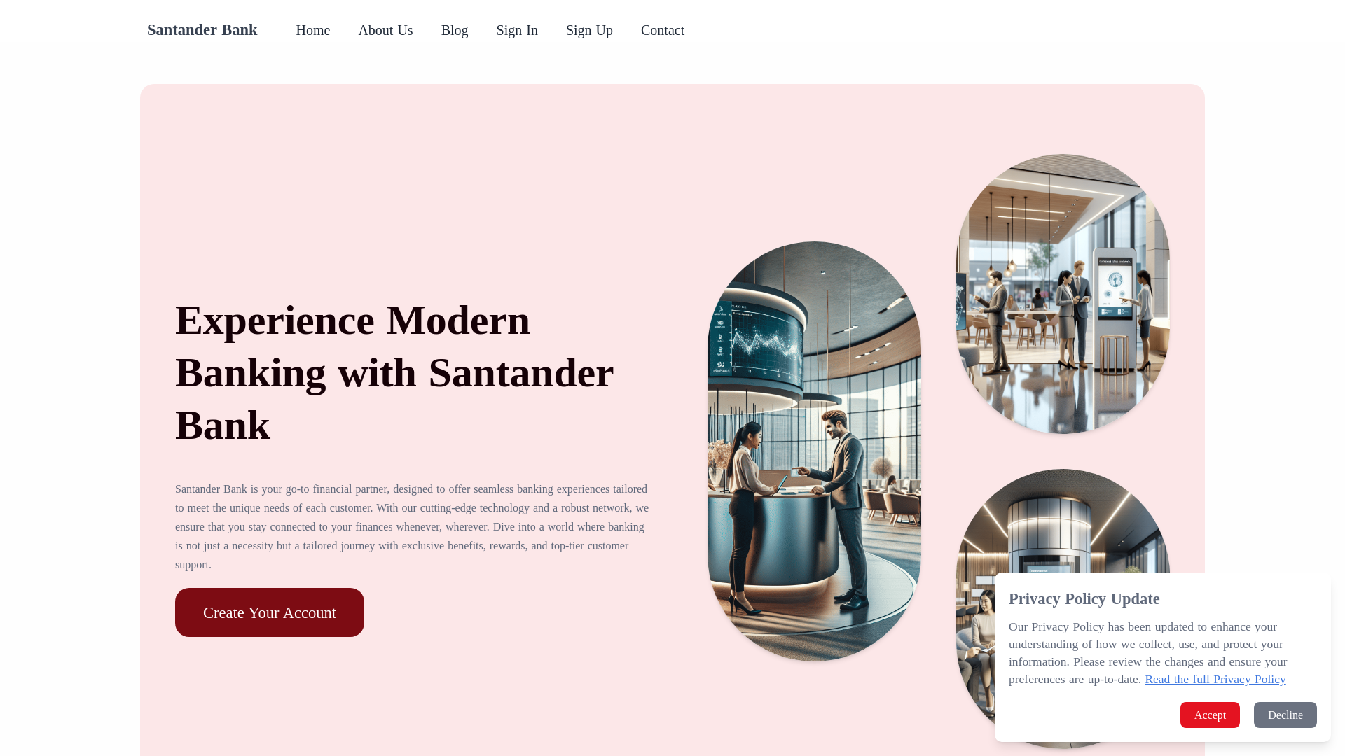 Screenshot of us-santander.com